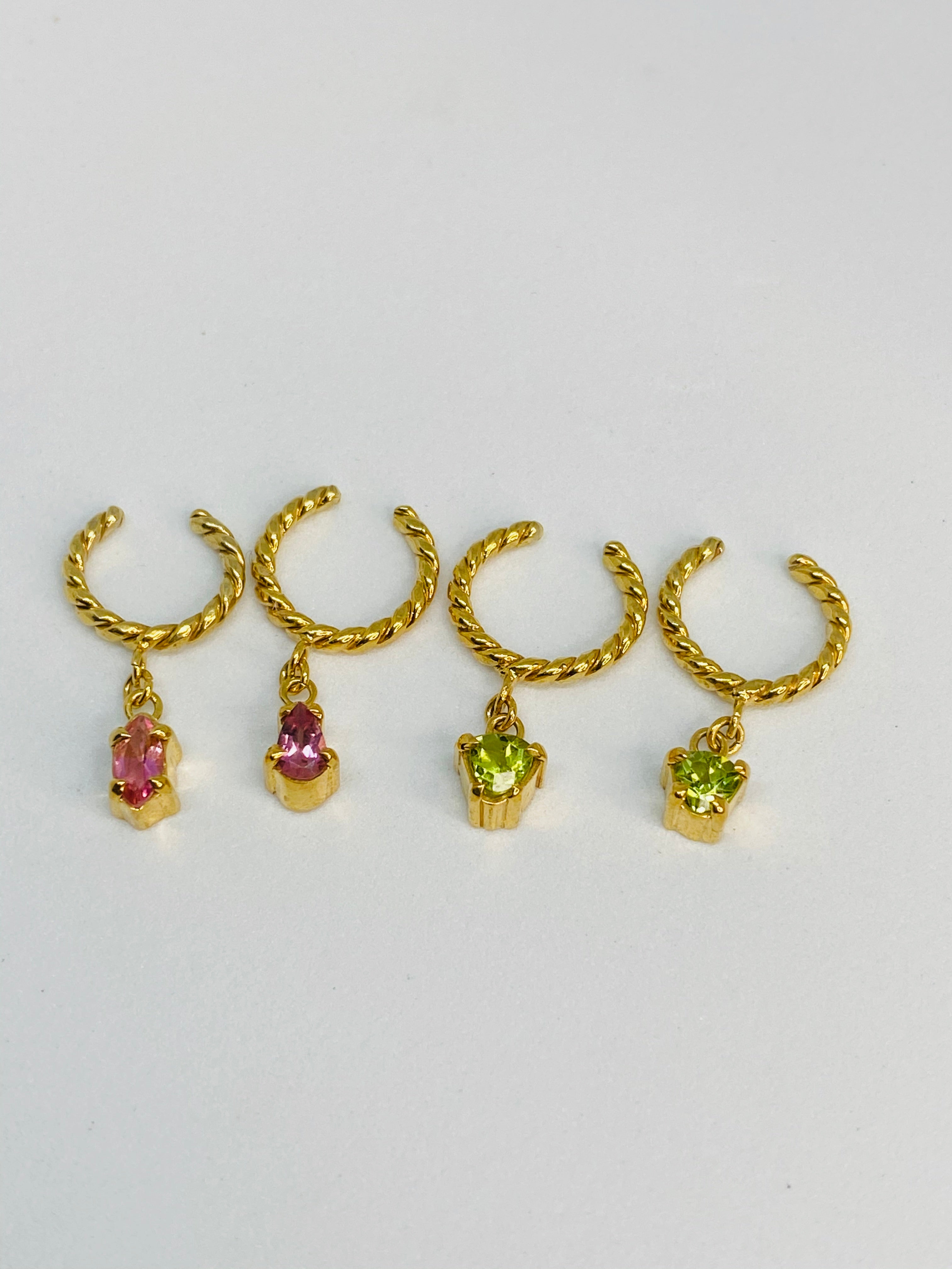 Plata con baño de oro 18k