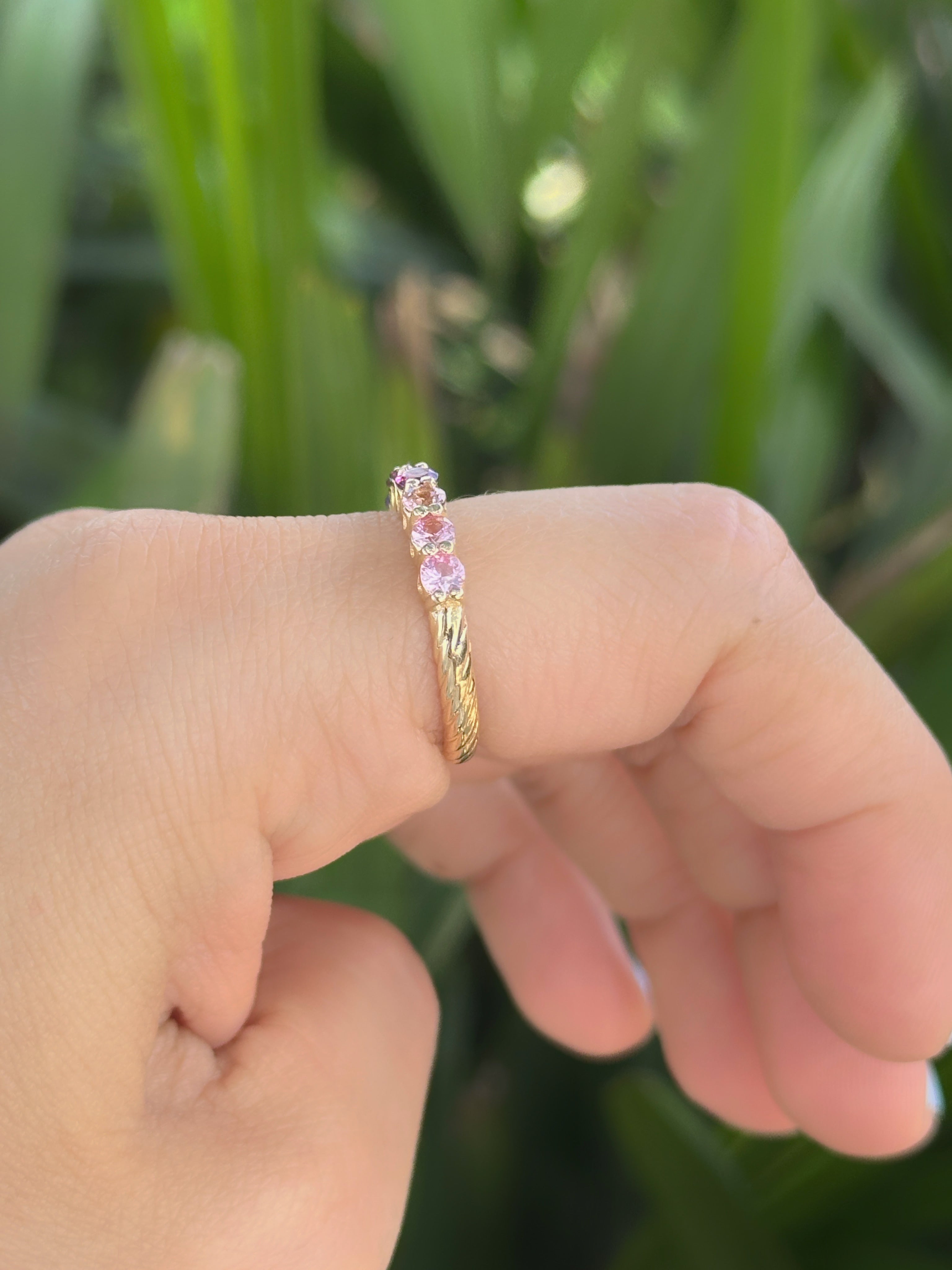 Anillo churumbela degradé 3 mm - Oro Amarillo