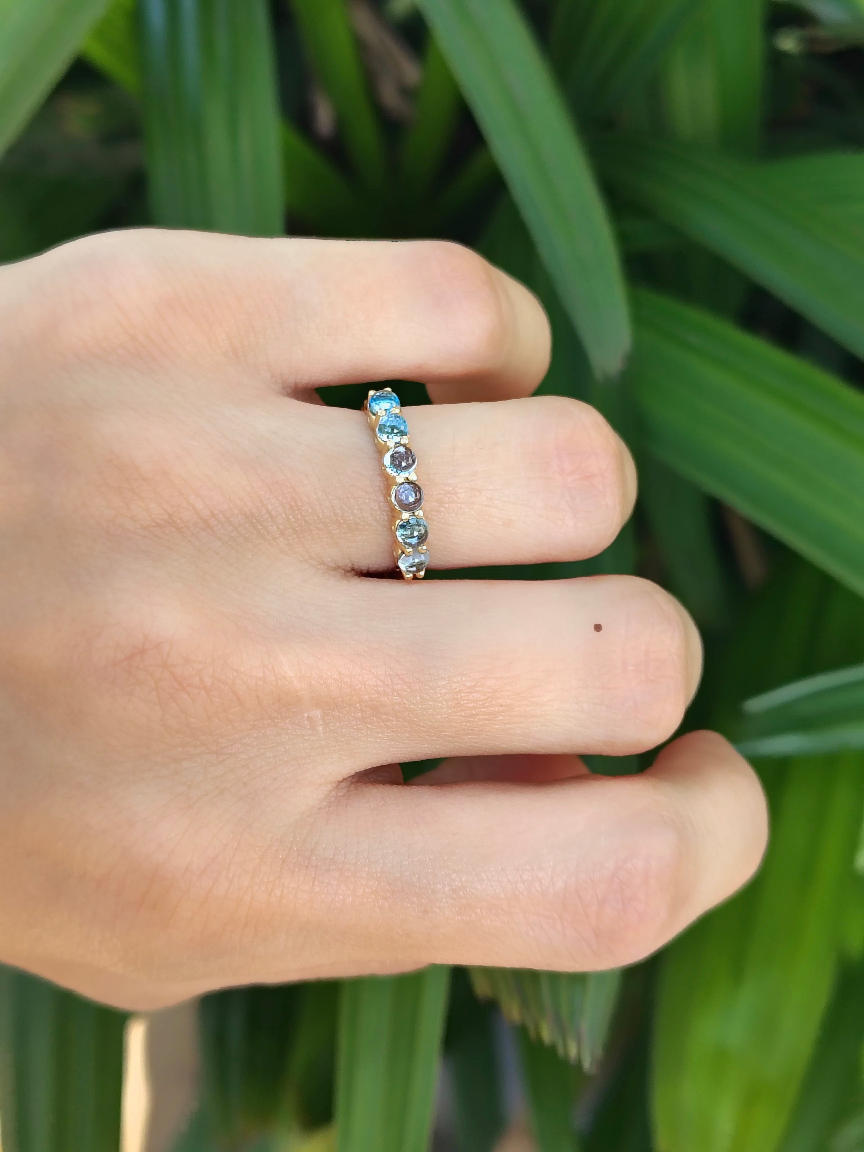 Anillo churumbela cabujón 3 mm - Oro Amarillo