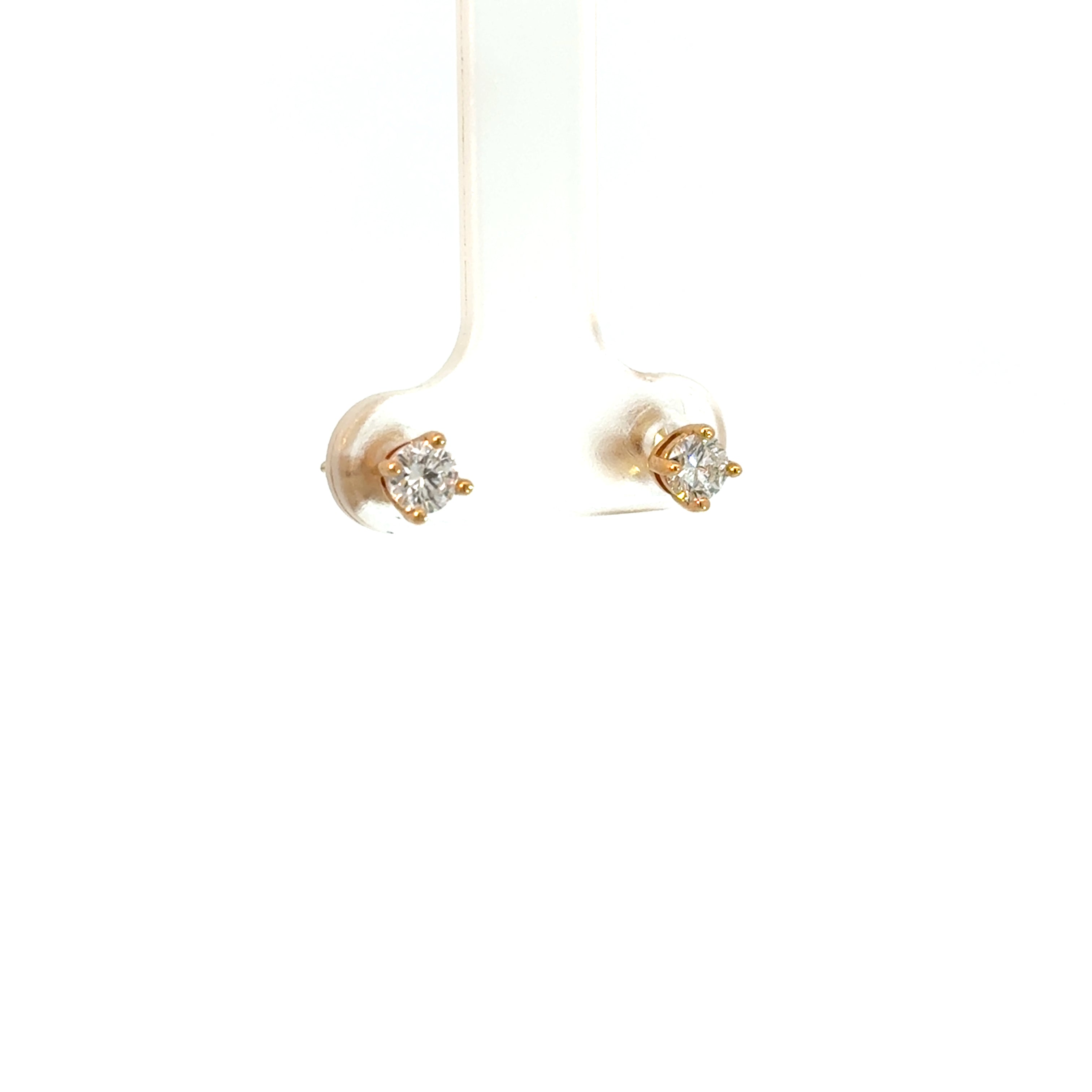Aretes diamante redondo 0,50 Cts