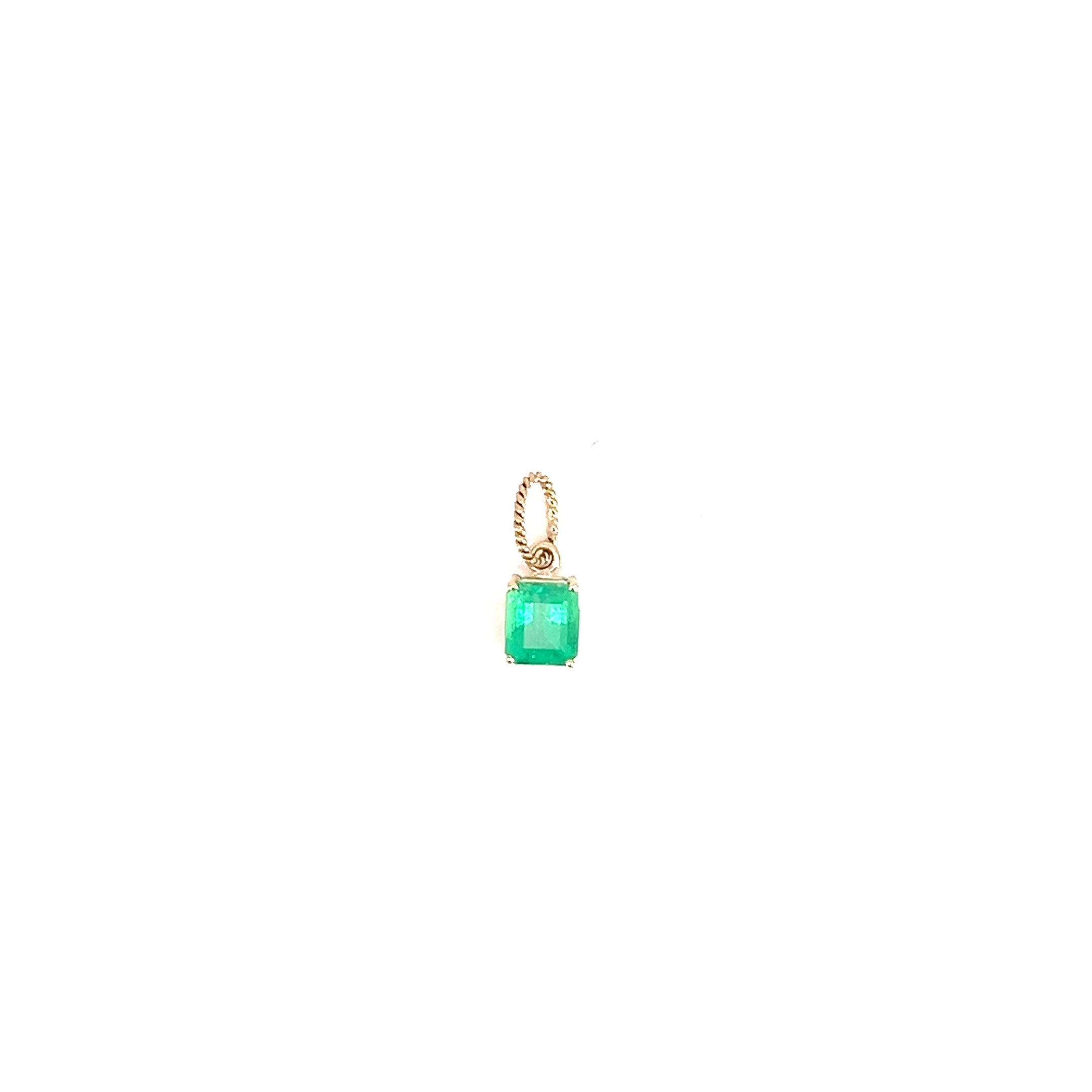 Dije esmeralda Oro Amarillo