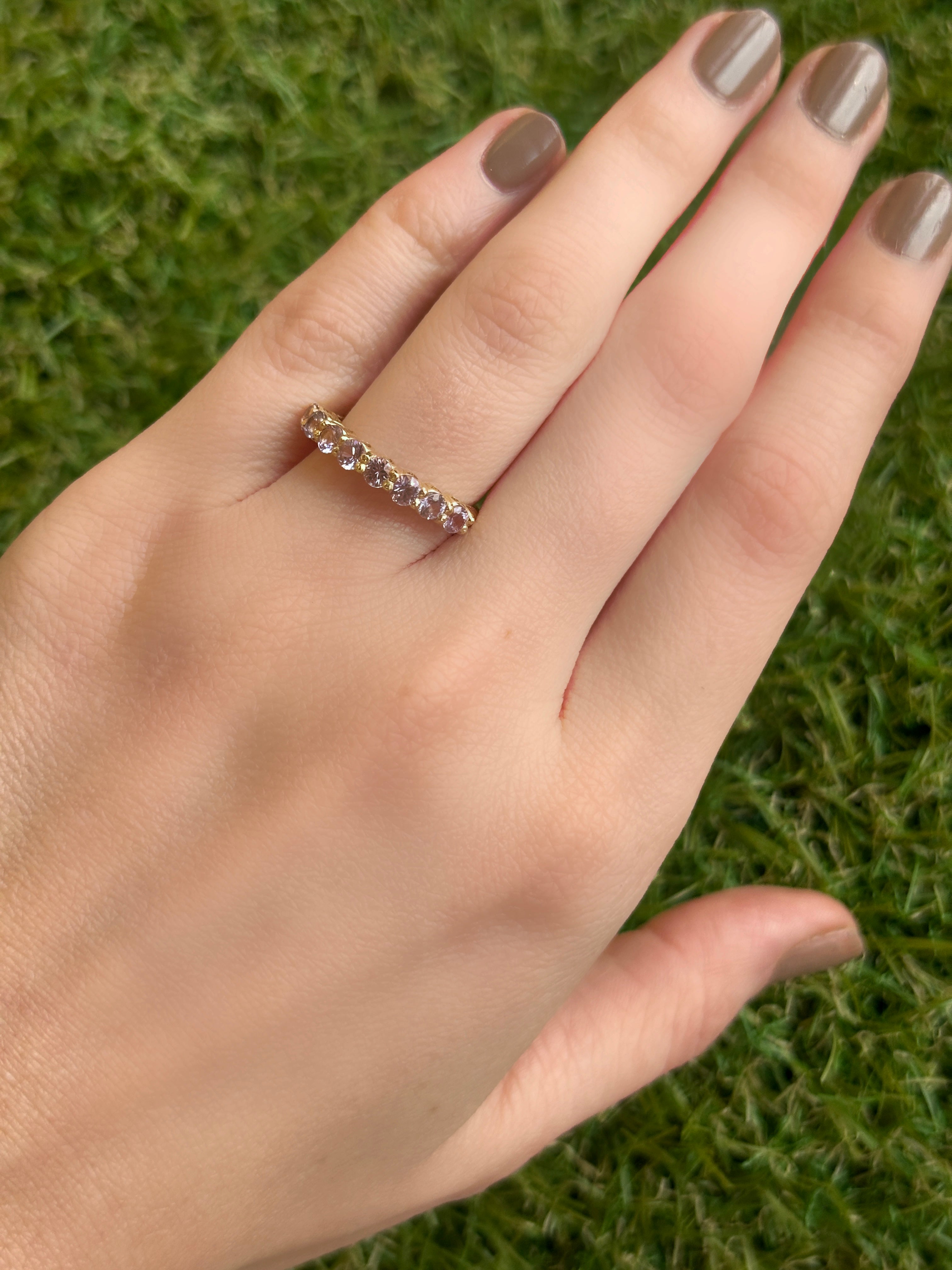 Anillo churumbela Zafiro Morado 3mm