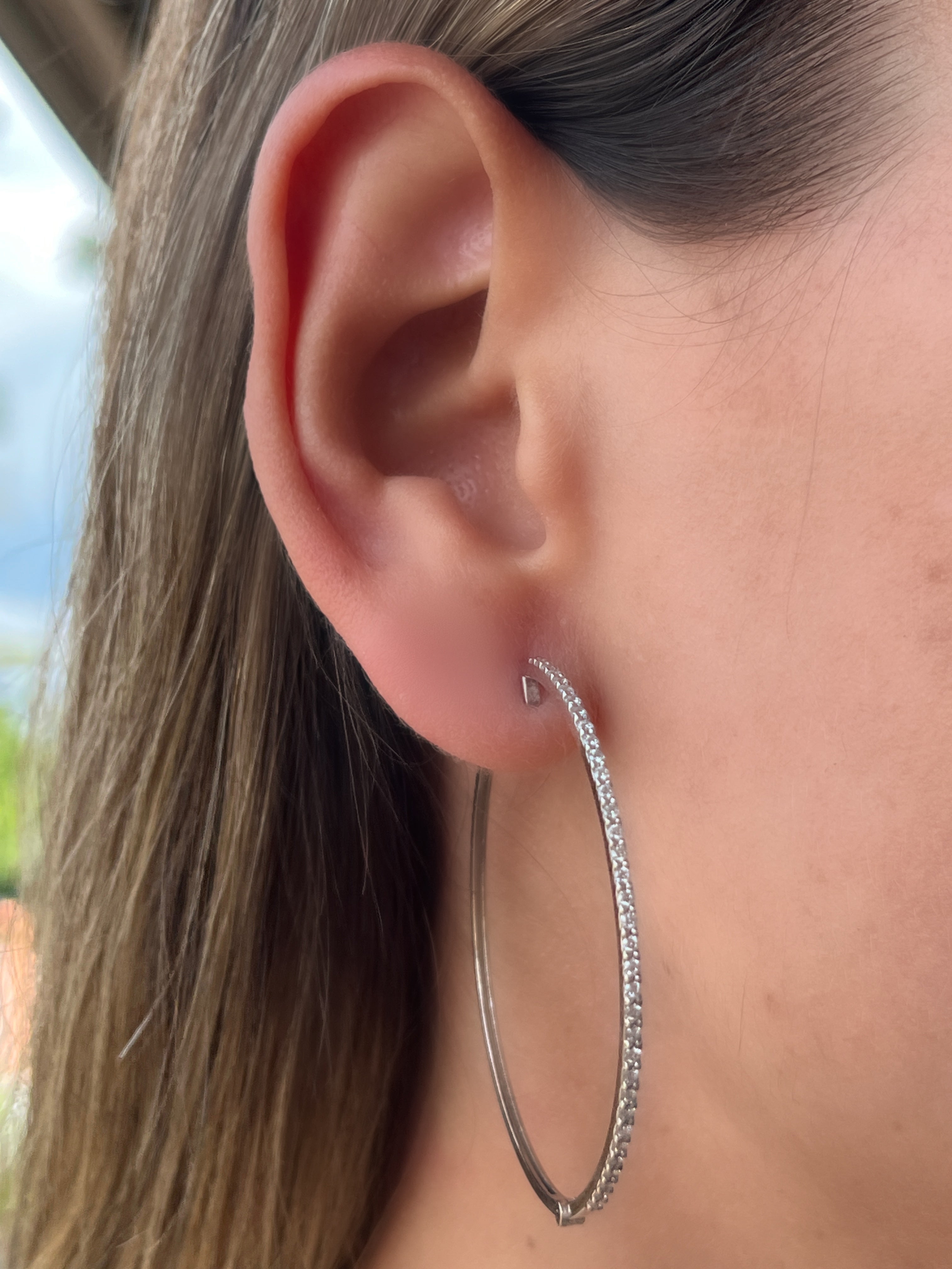 Hula hoops Diamantes Oro Blanco