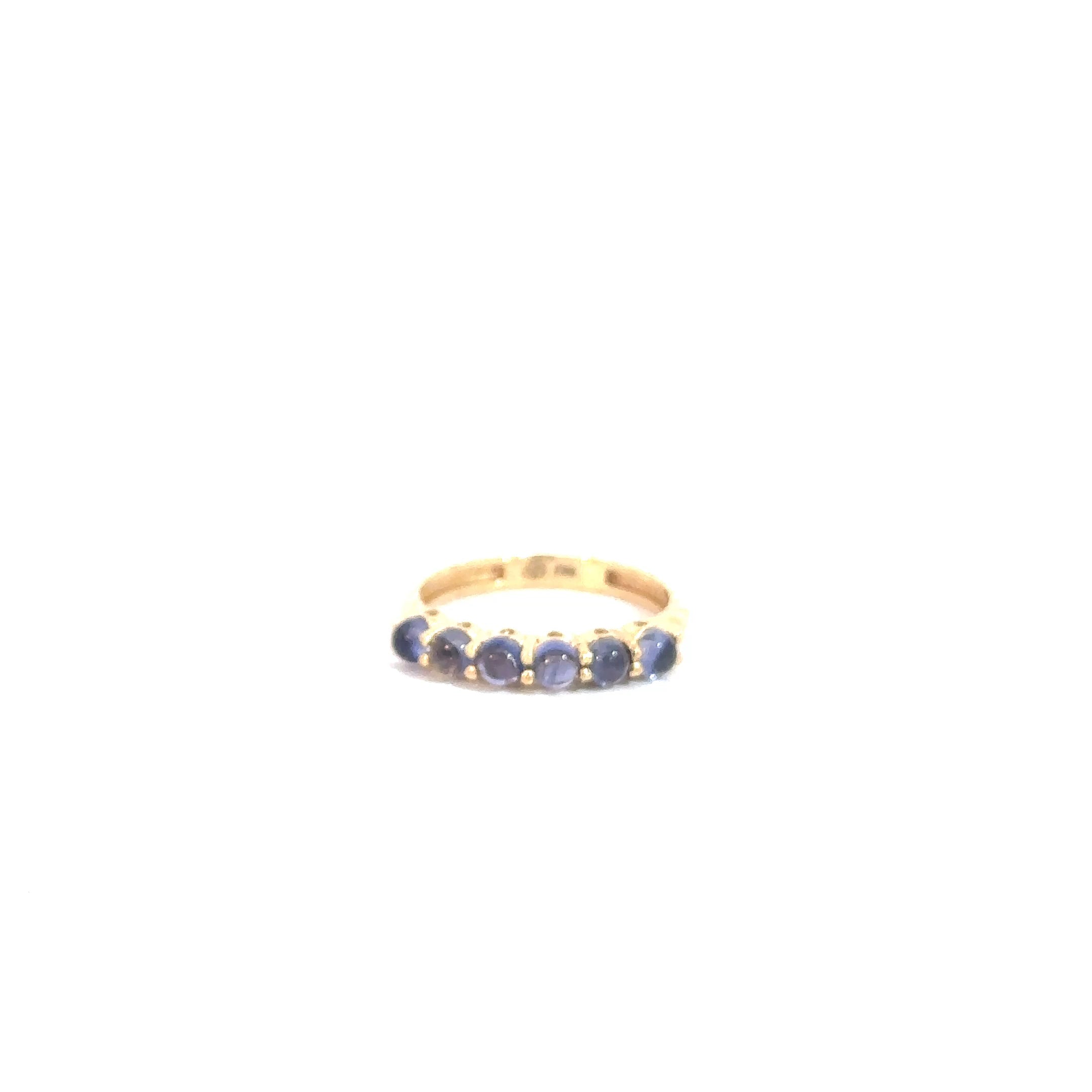 Anillo churumbela cabujón Iolita 3mm