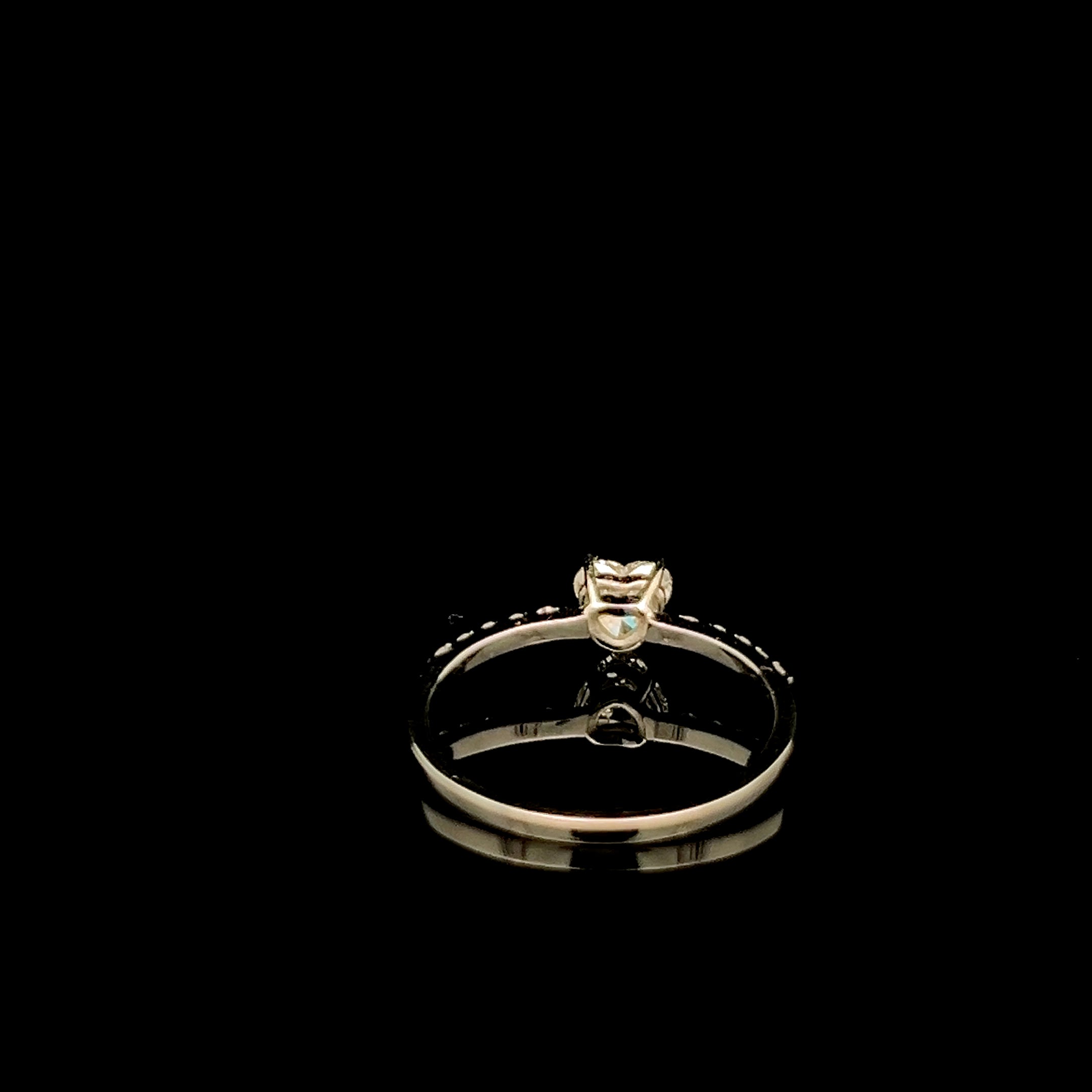 Anillo Diamante Corazón 0,47 cts- Oro Blanco