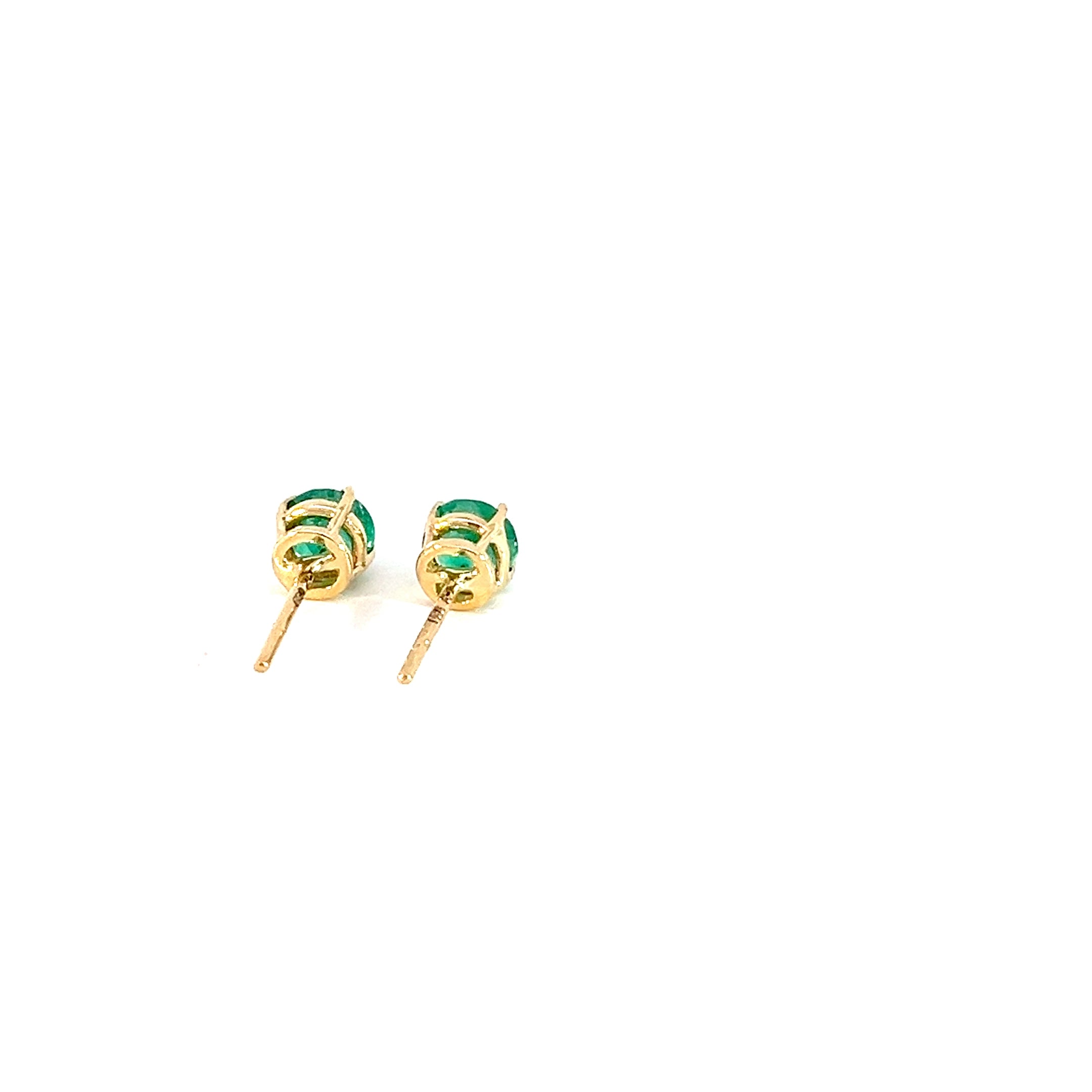 Aretes Esmeralda redonda 5mm