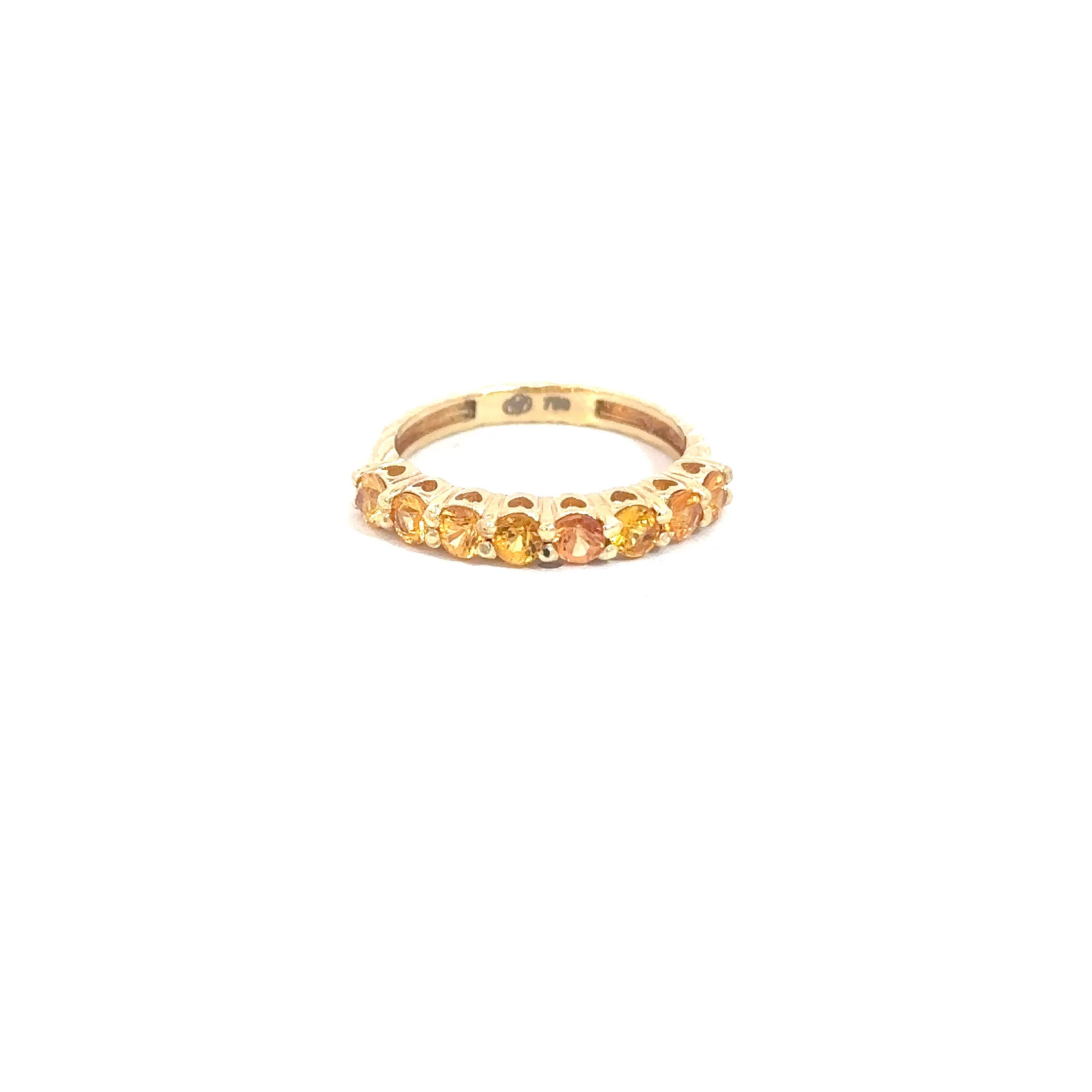 Anillo churumbela Zafiro amarillo 3mm