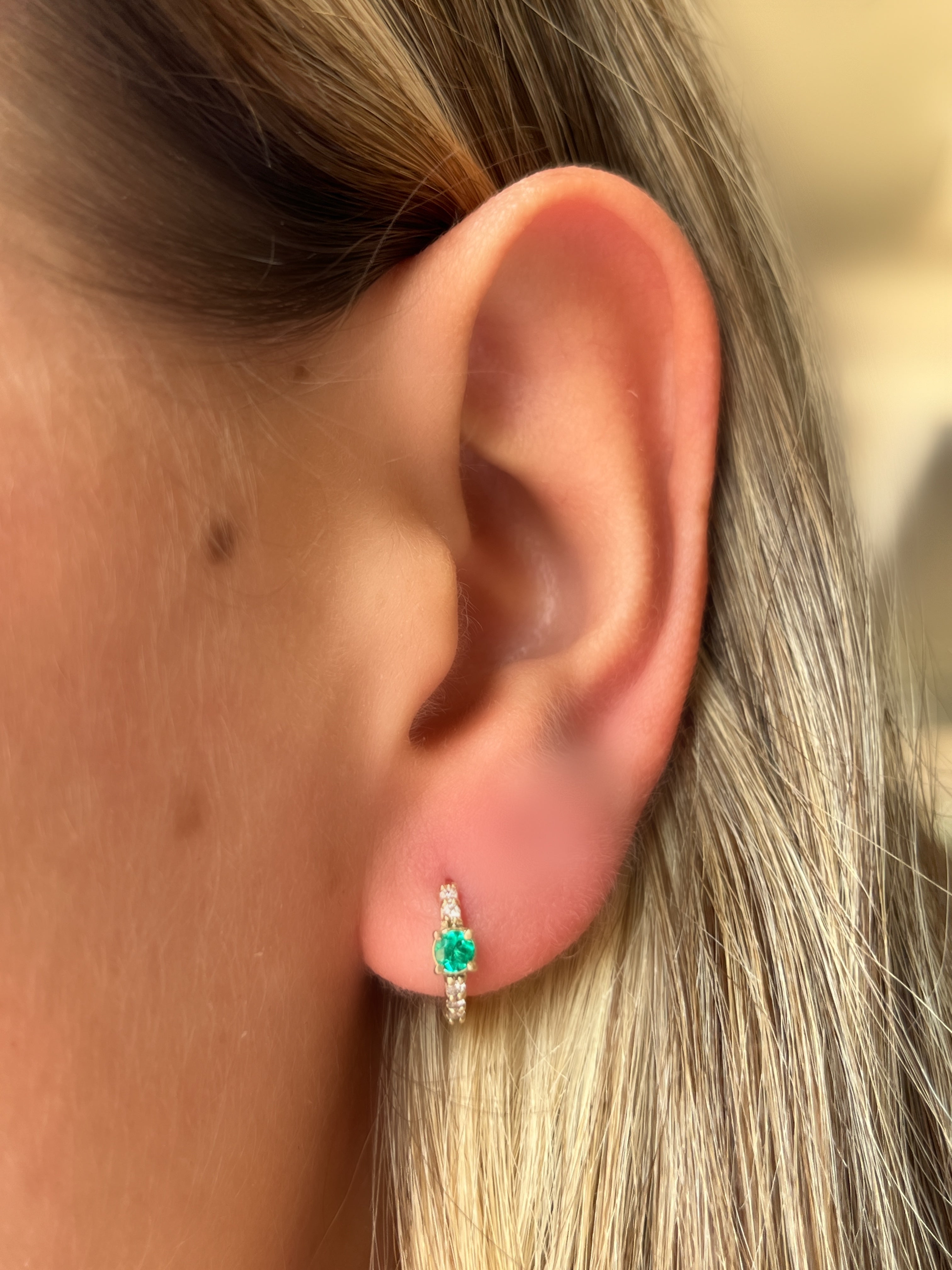 Minihoop Redondo Oro Amarillo