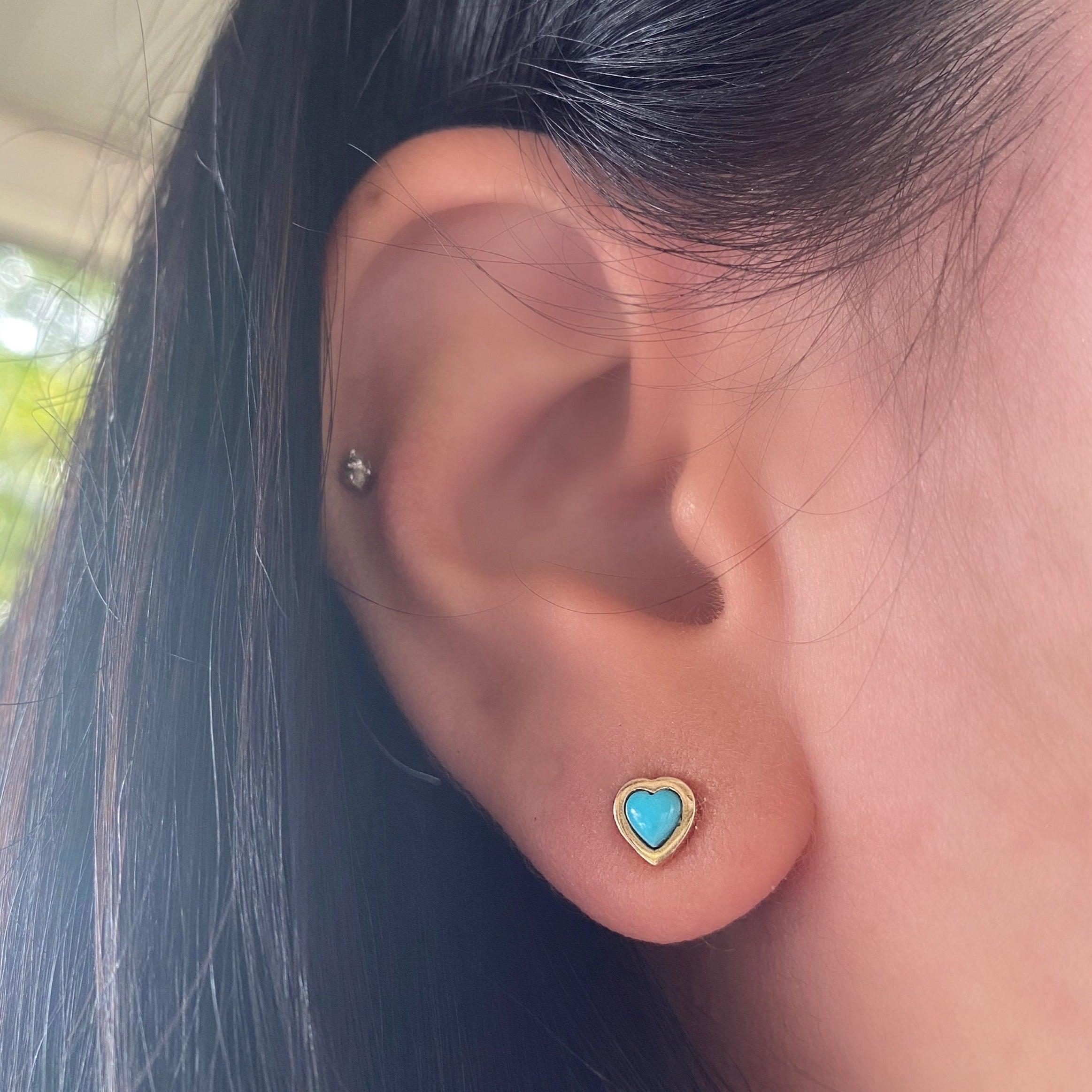 Arete corazón con bisel