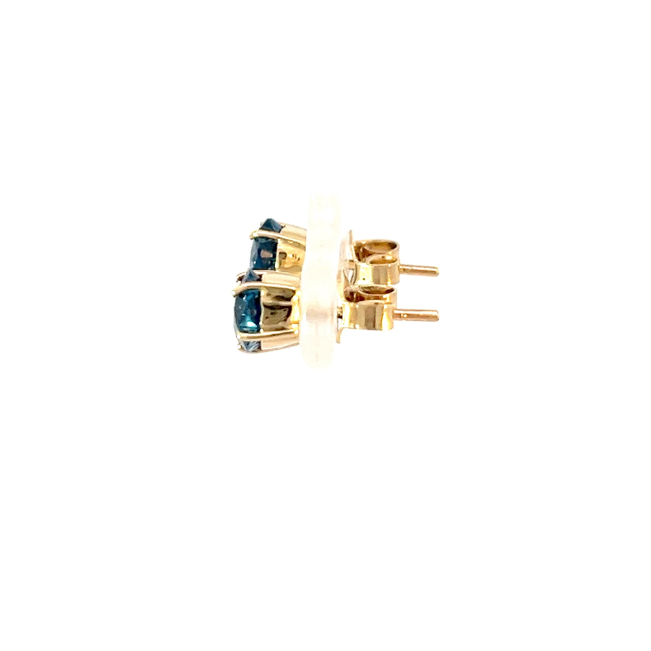 Aretes Flor Topacio London Blue