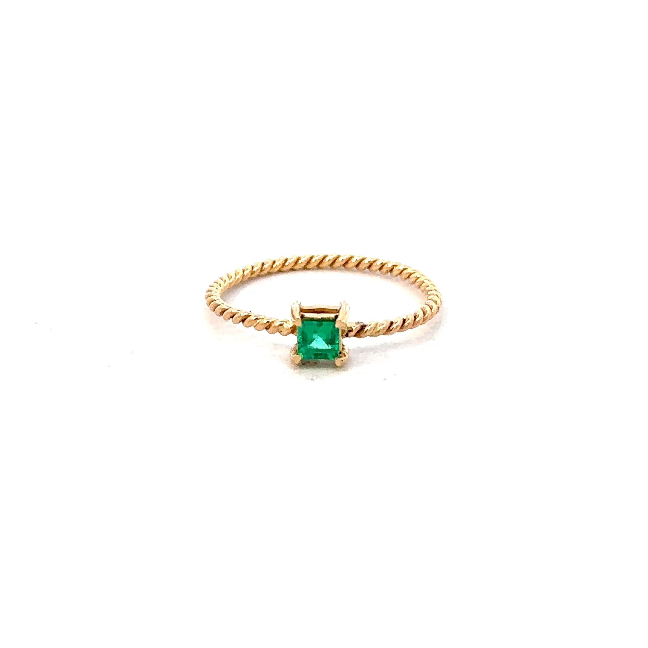 Anillo espiral love mini esmeralda