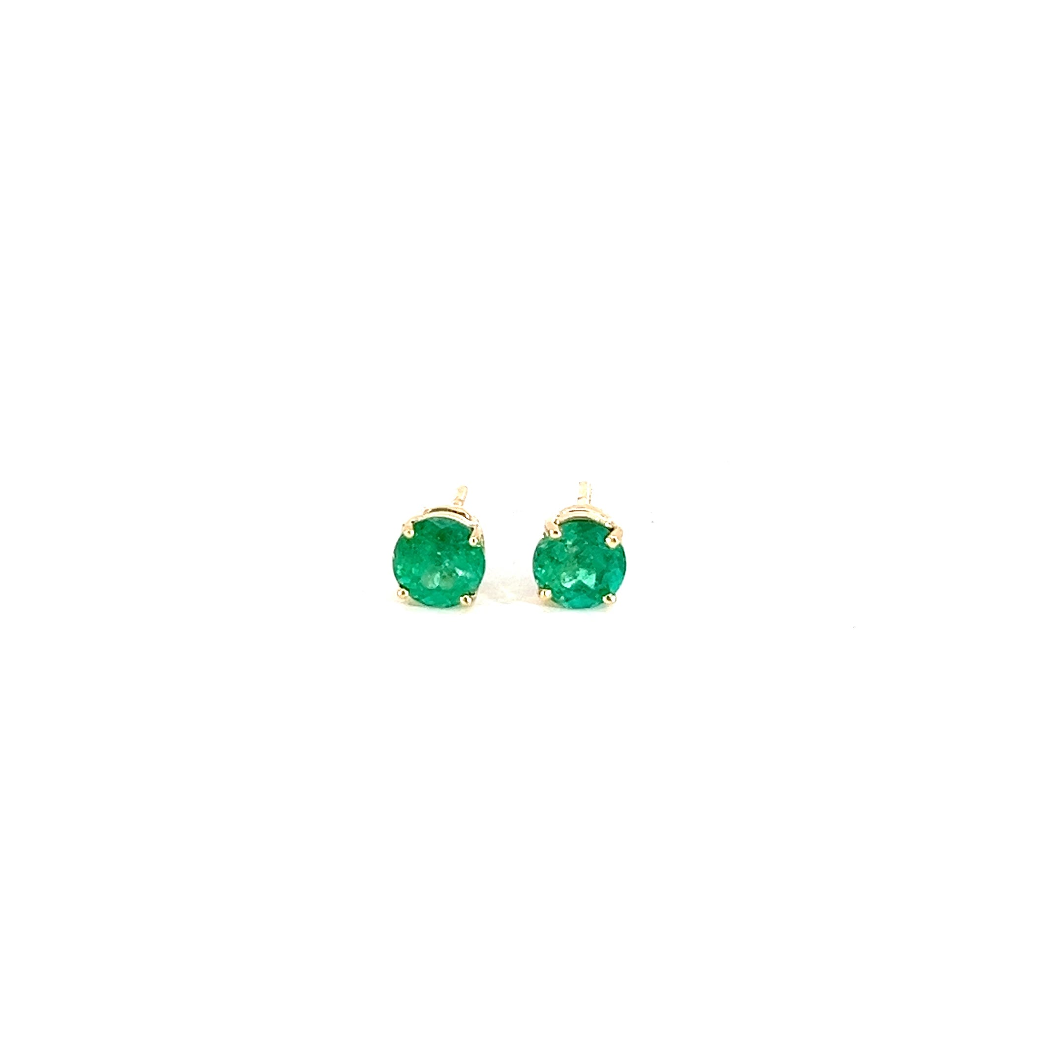 Aretes Esmeralda redonda 5mm