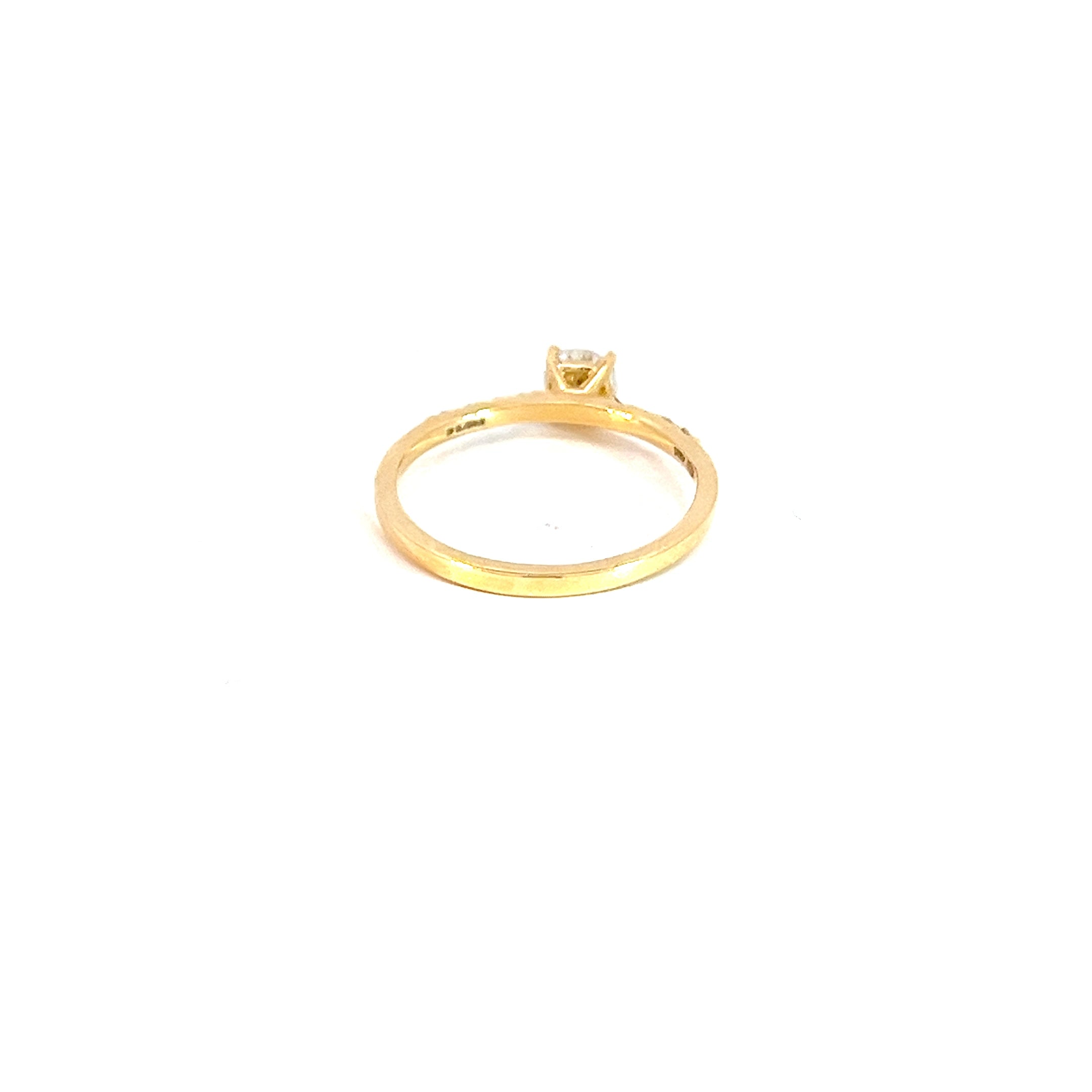 Anillo Diamante 0,33 cts- Oro Amarillo
