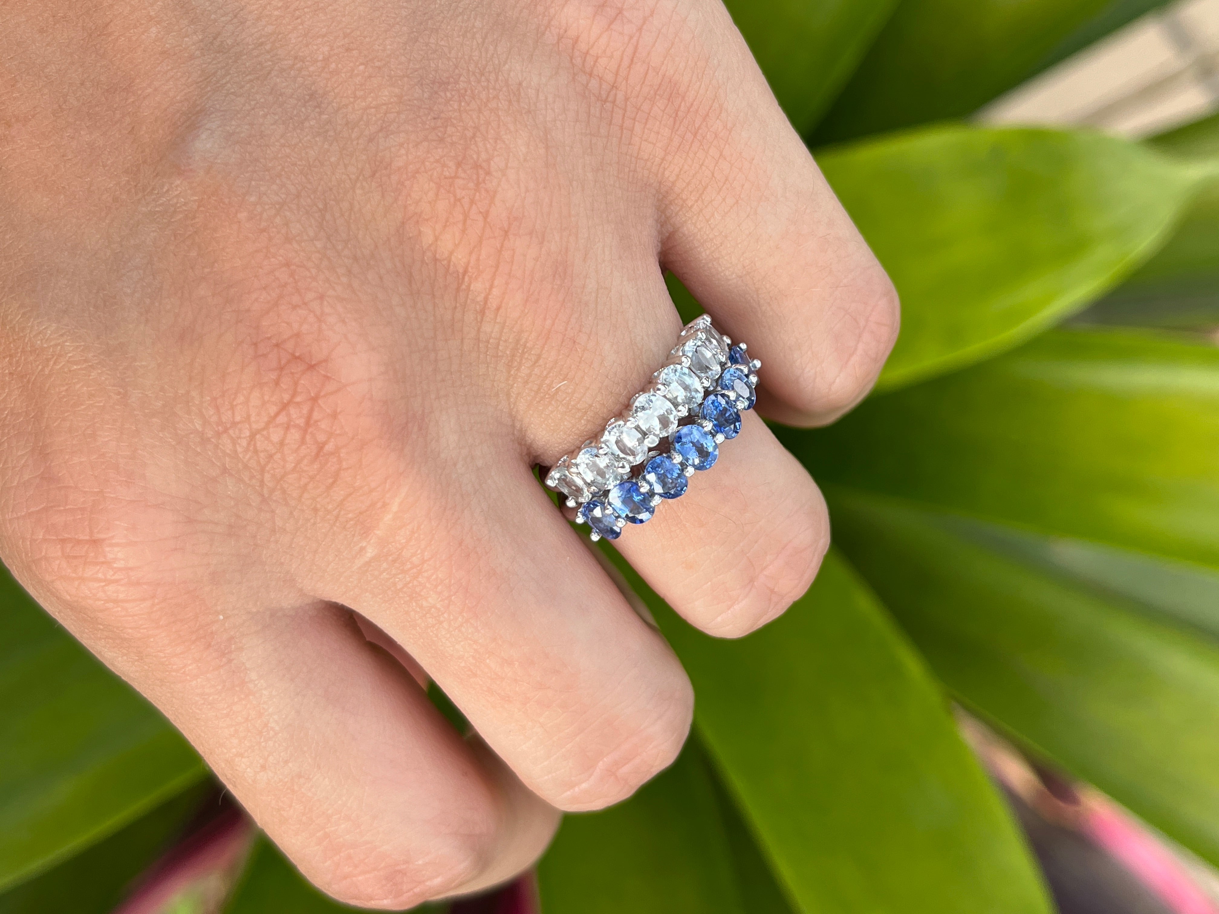 Anillo churumbela oval - Oro Blanco