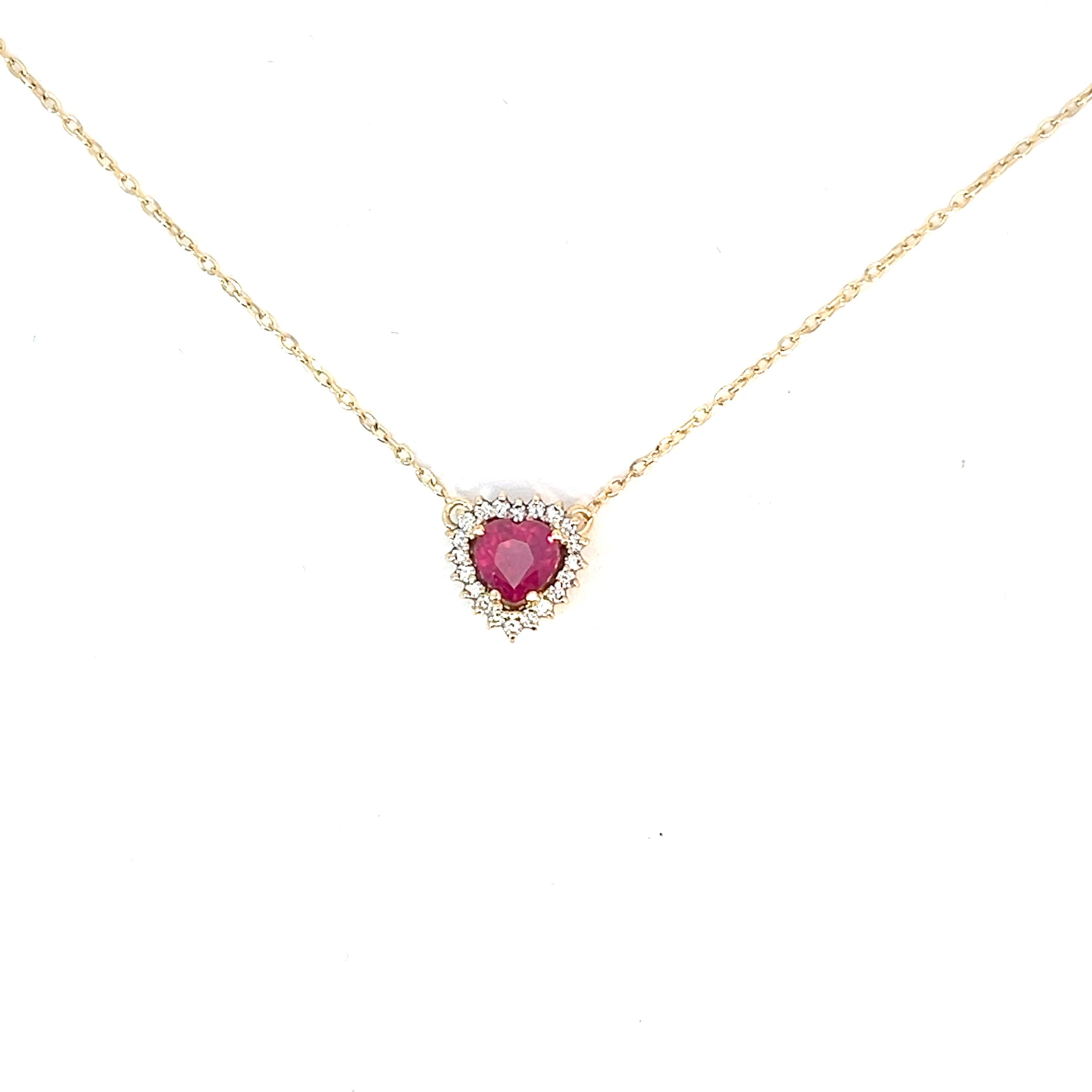 Collar Camelia rubí 6 mm