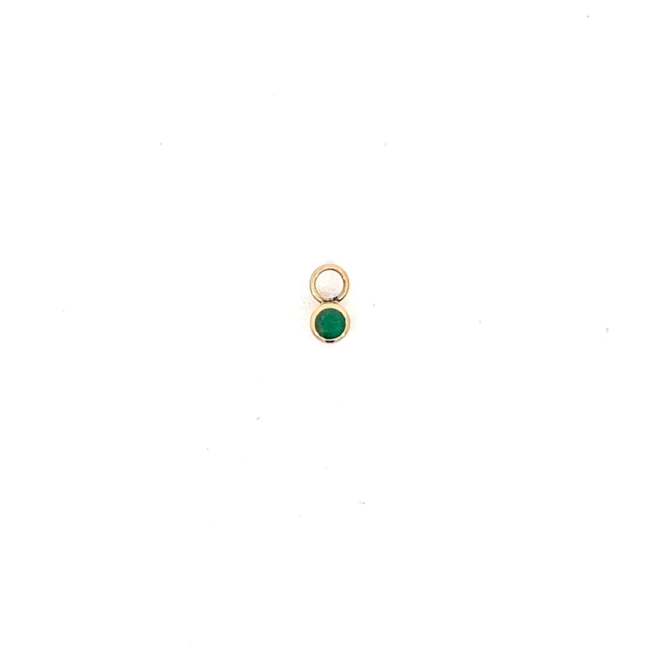 Dije Para Minihoop En Esmeralda con Bisel