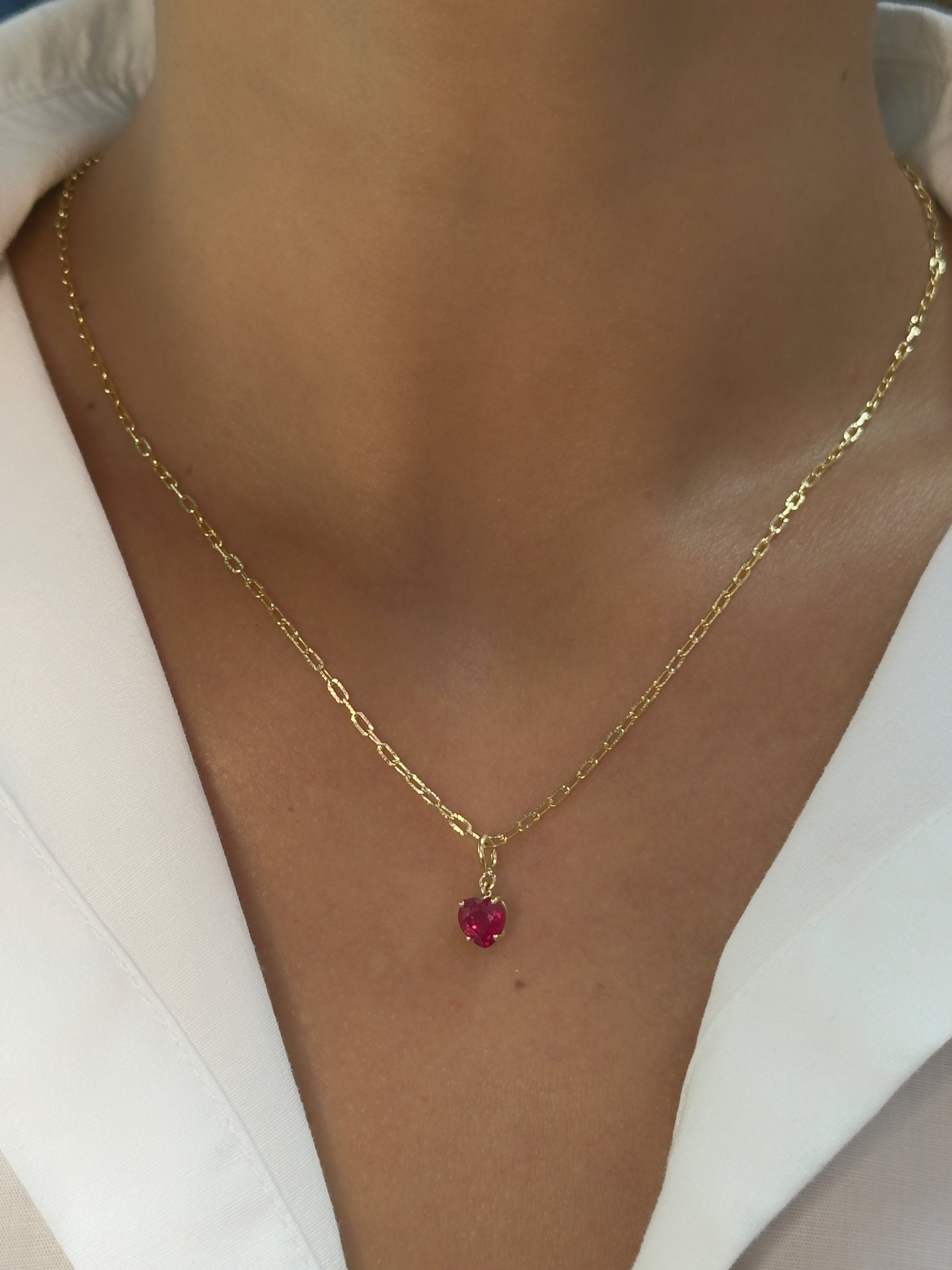 Dije en broche corazón 6 mm