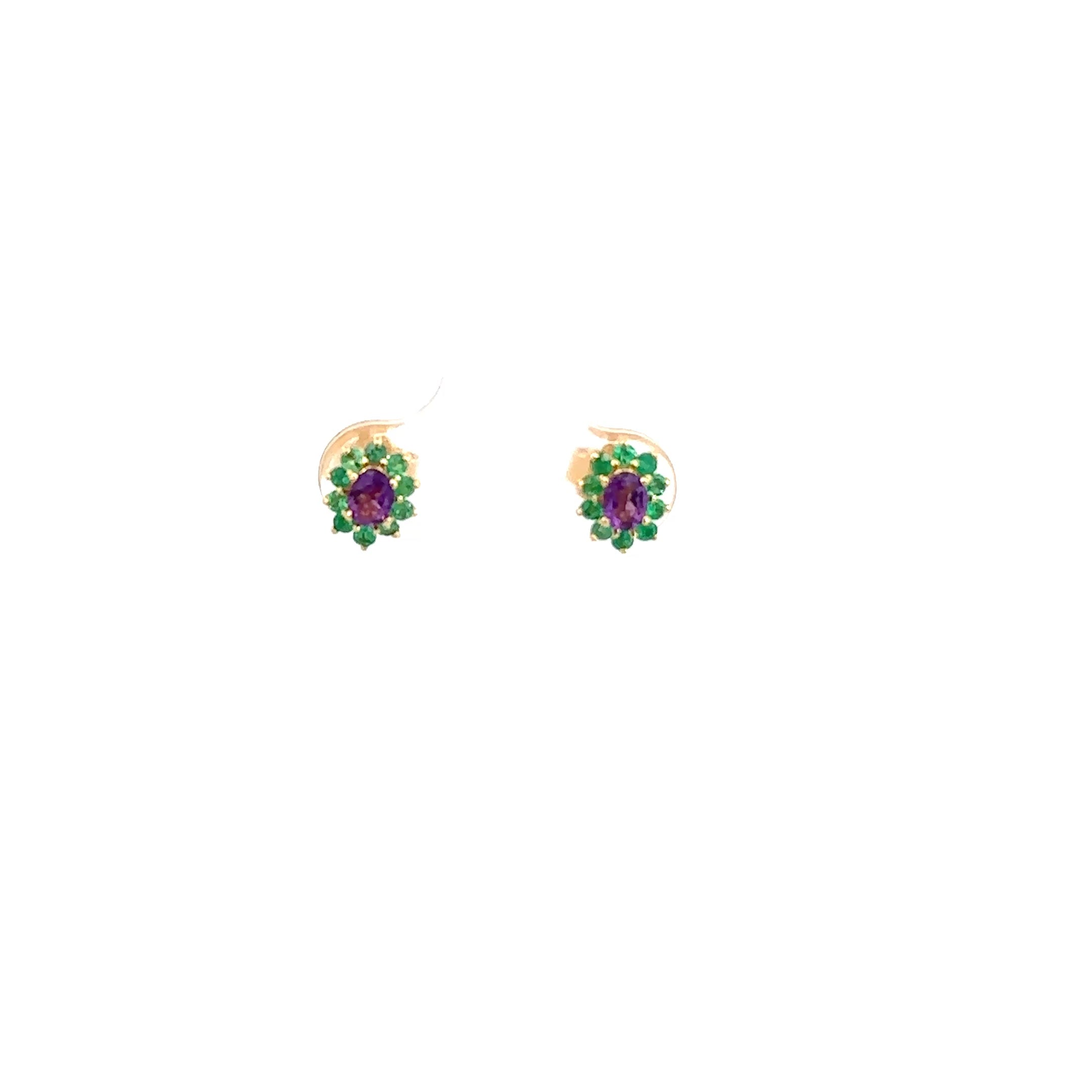 Aretes Antoniette Amatista 7mm