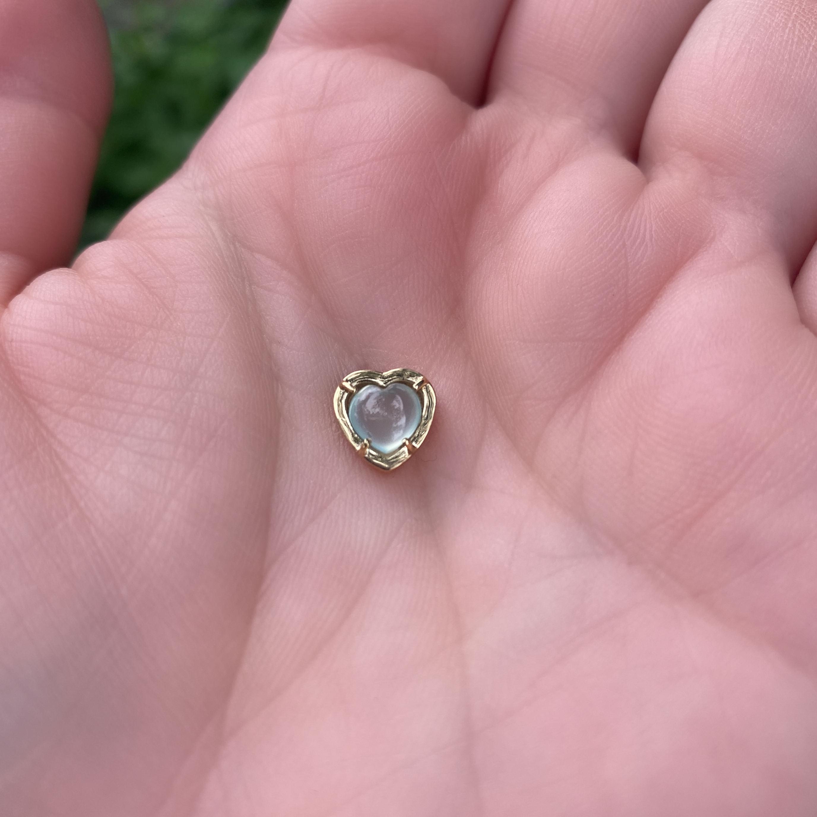 Dije Corazón 6 mm con bisel para cadena