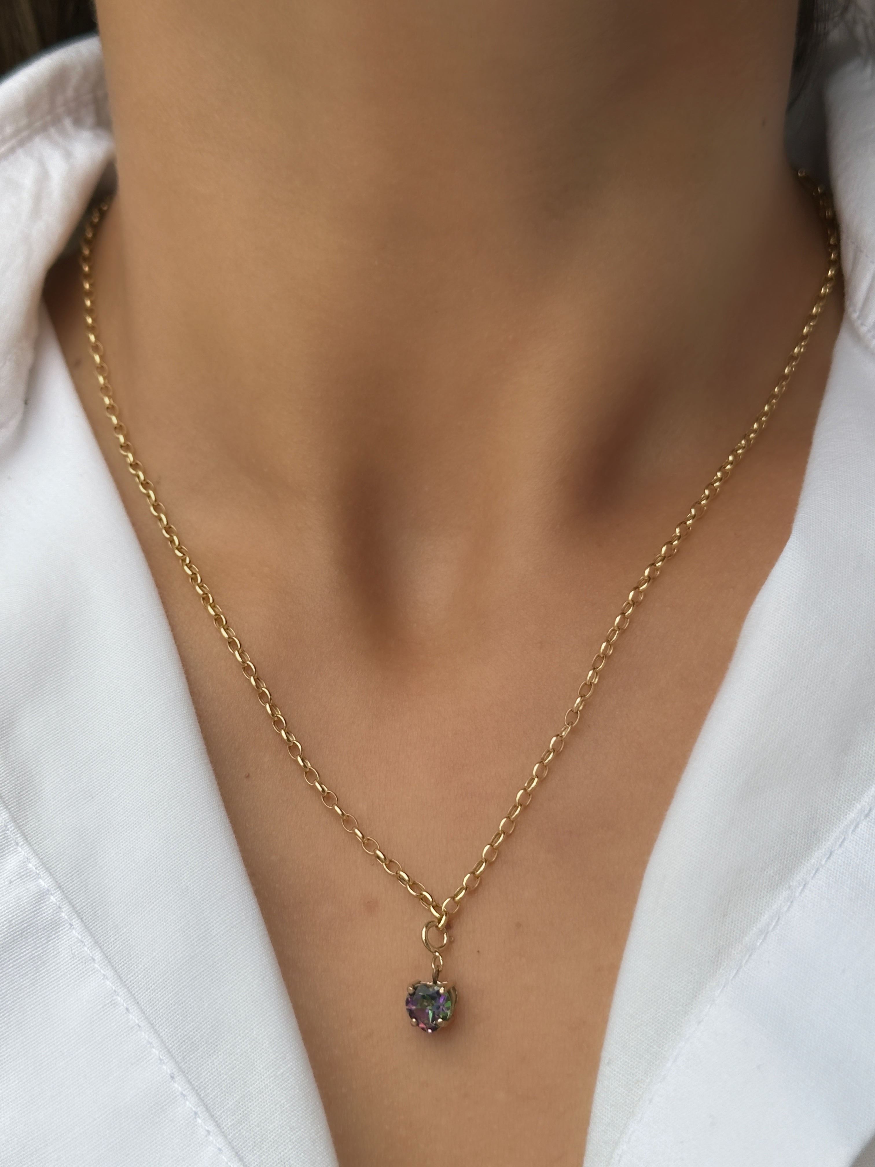 Dije en broche corazón 6 mm