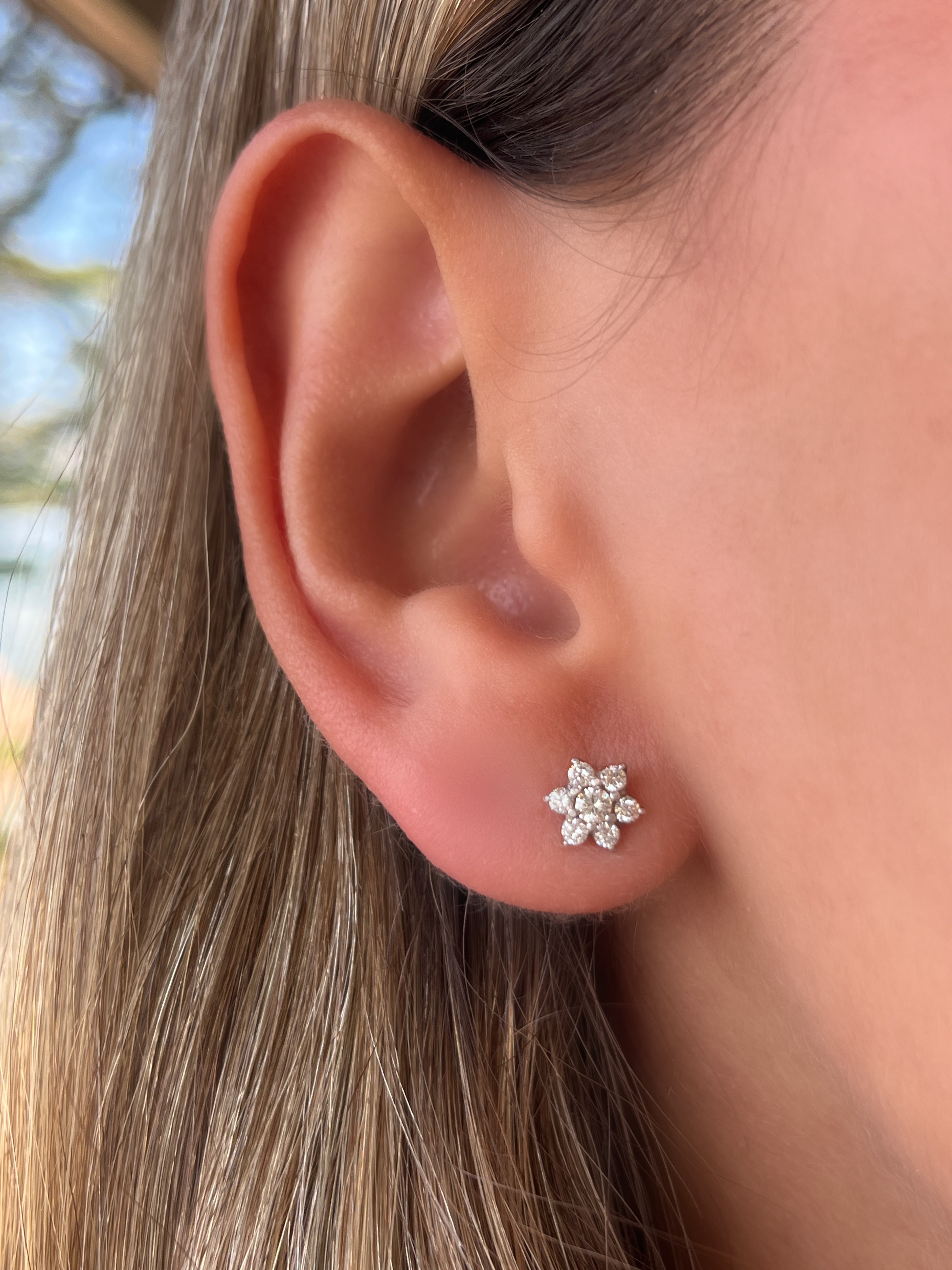 Arete Margaret oro blanco