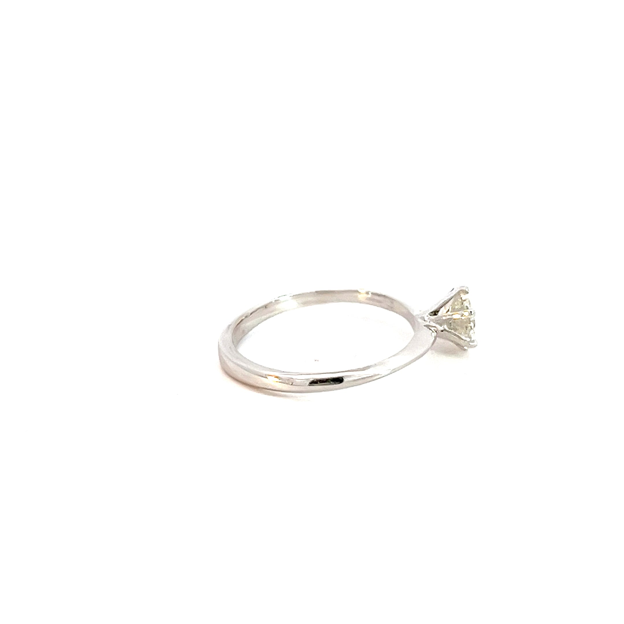 Anillo Solitario Diamante 0,70 cts- Oro Blanco