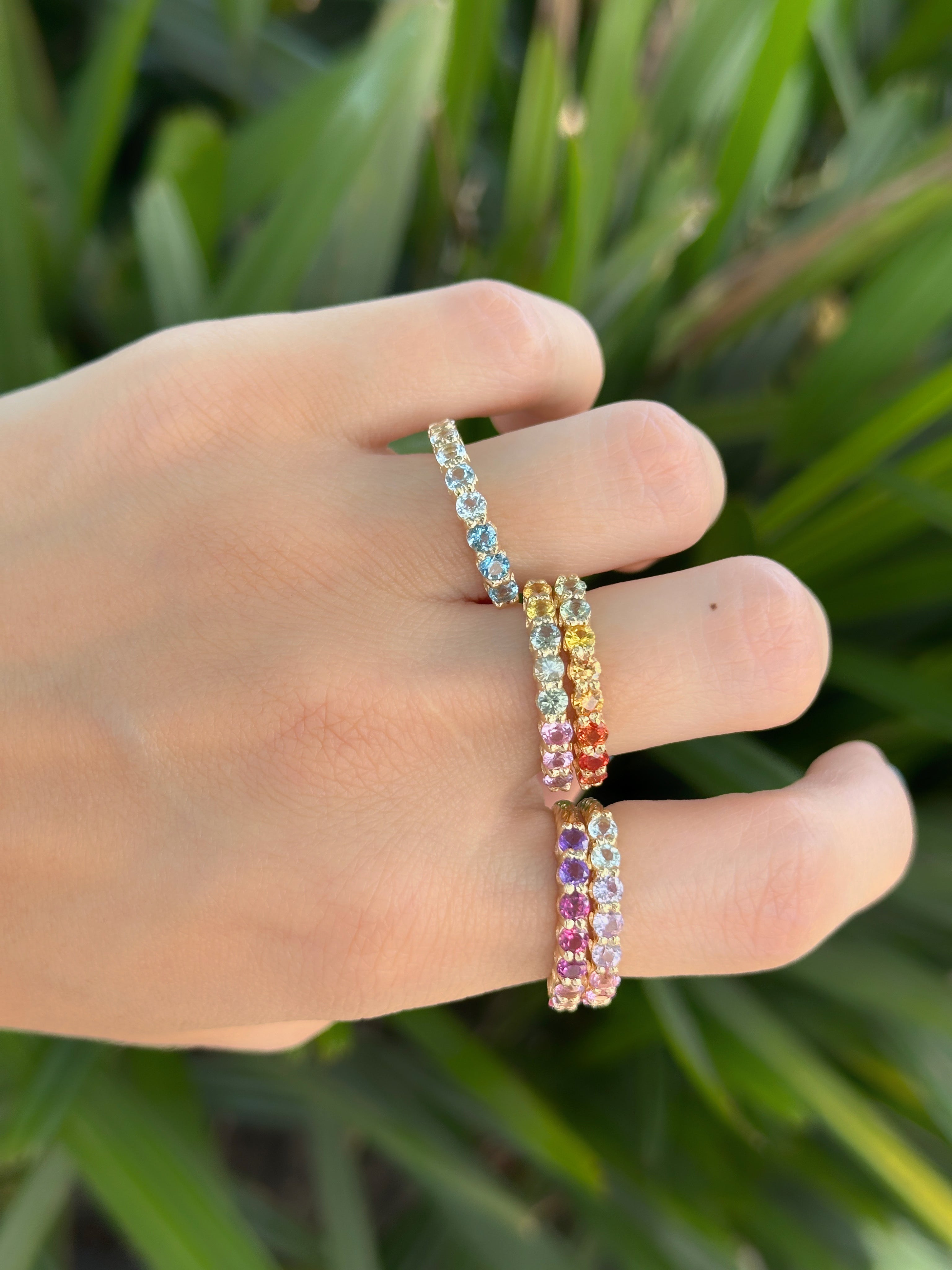 Anillo churumbela degradé 3 mm - Oro Amarillo