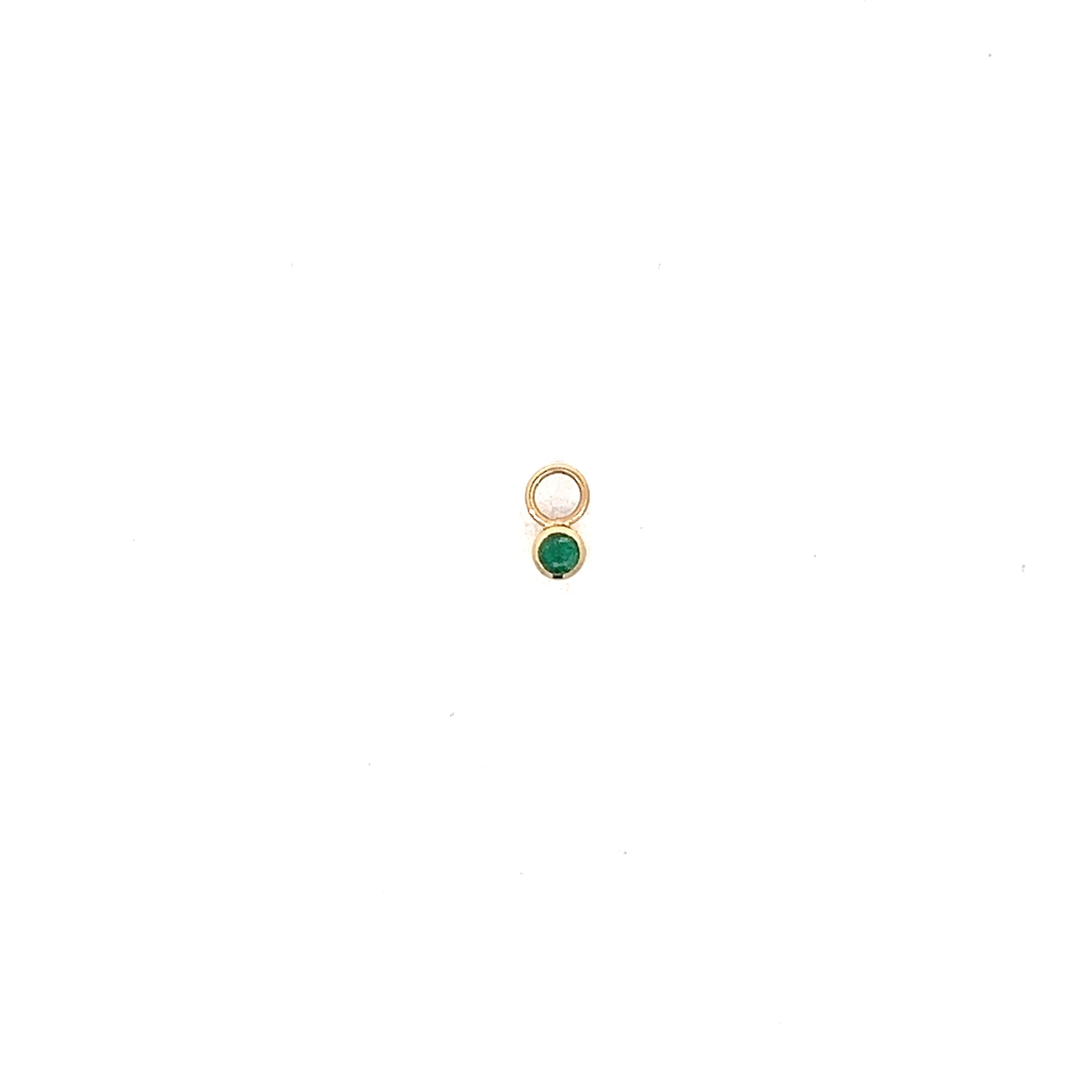 Dije Para Minihoop En Esmeralda con Bisel