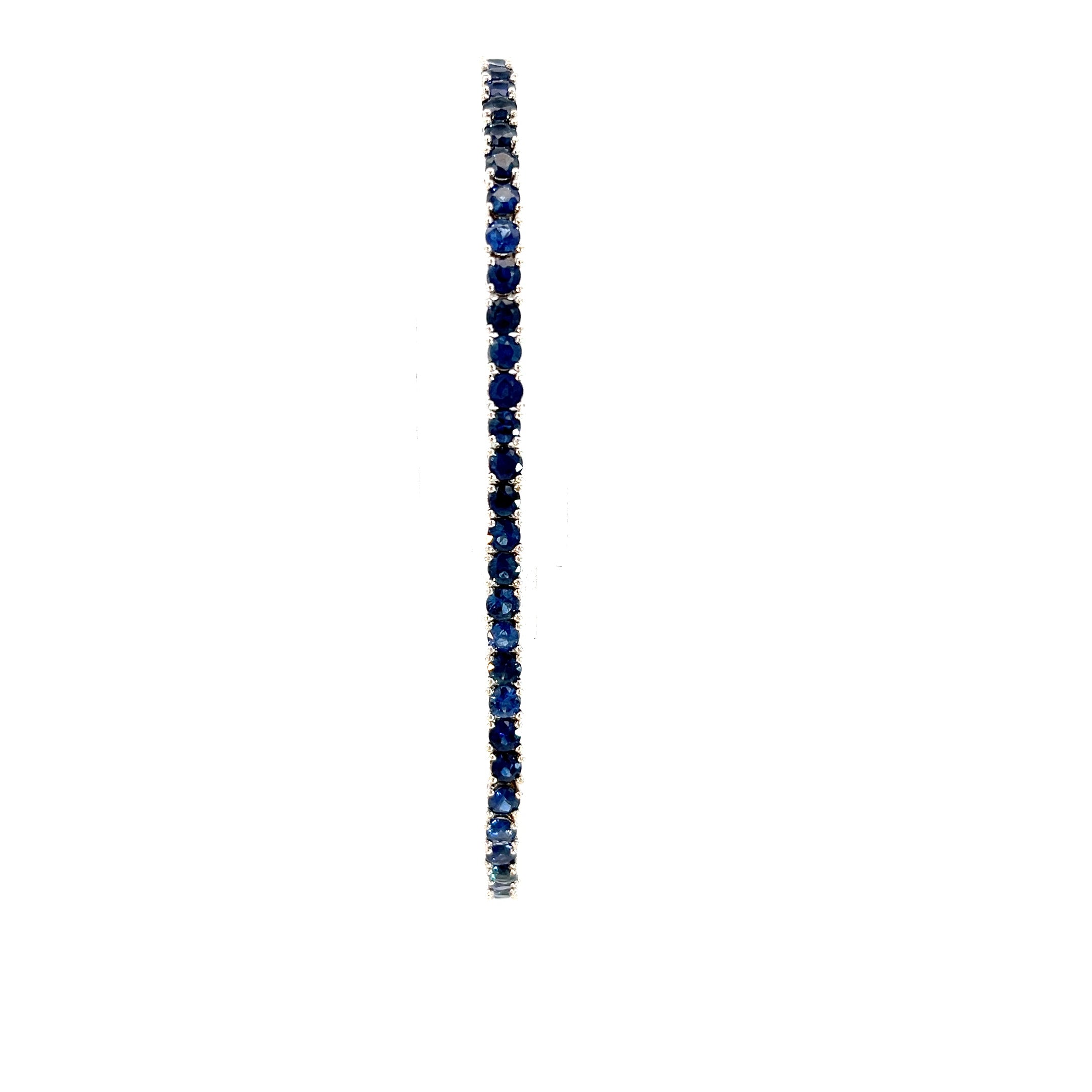 Pulsera Tennis en Zafiros Azules en Oro Blanco