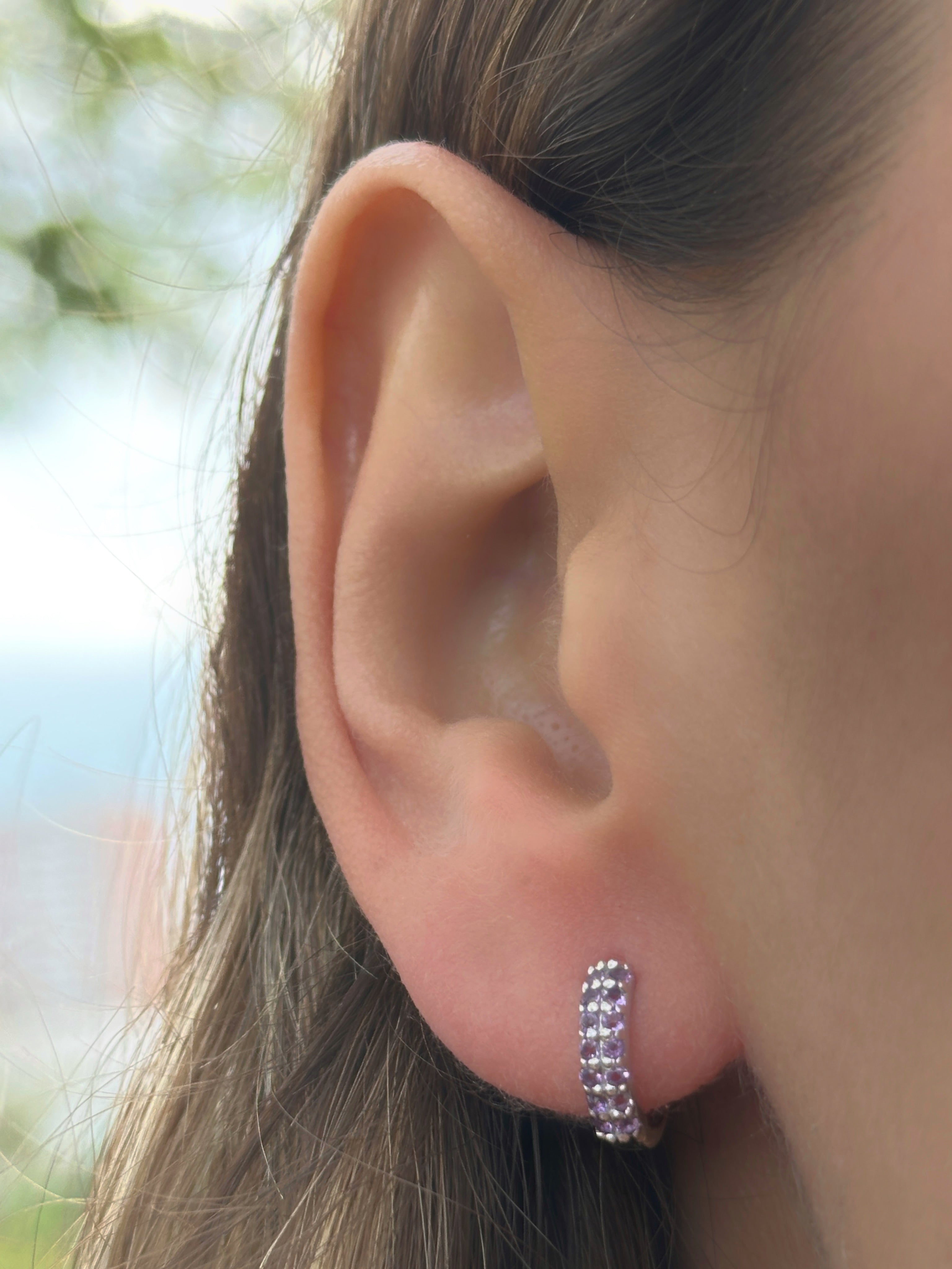 Arete minihoop Amelia oro blanco