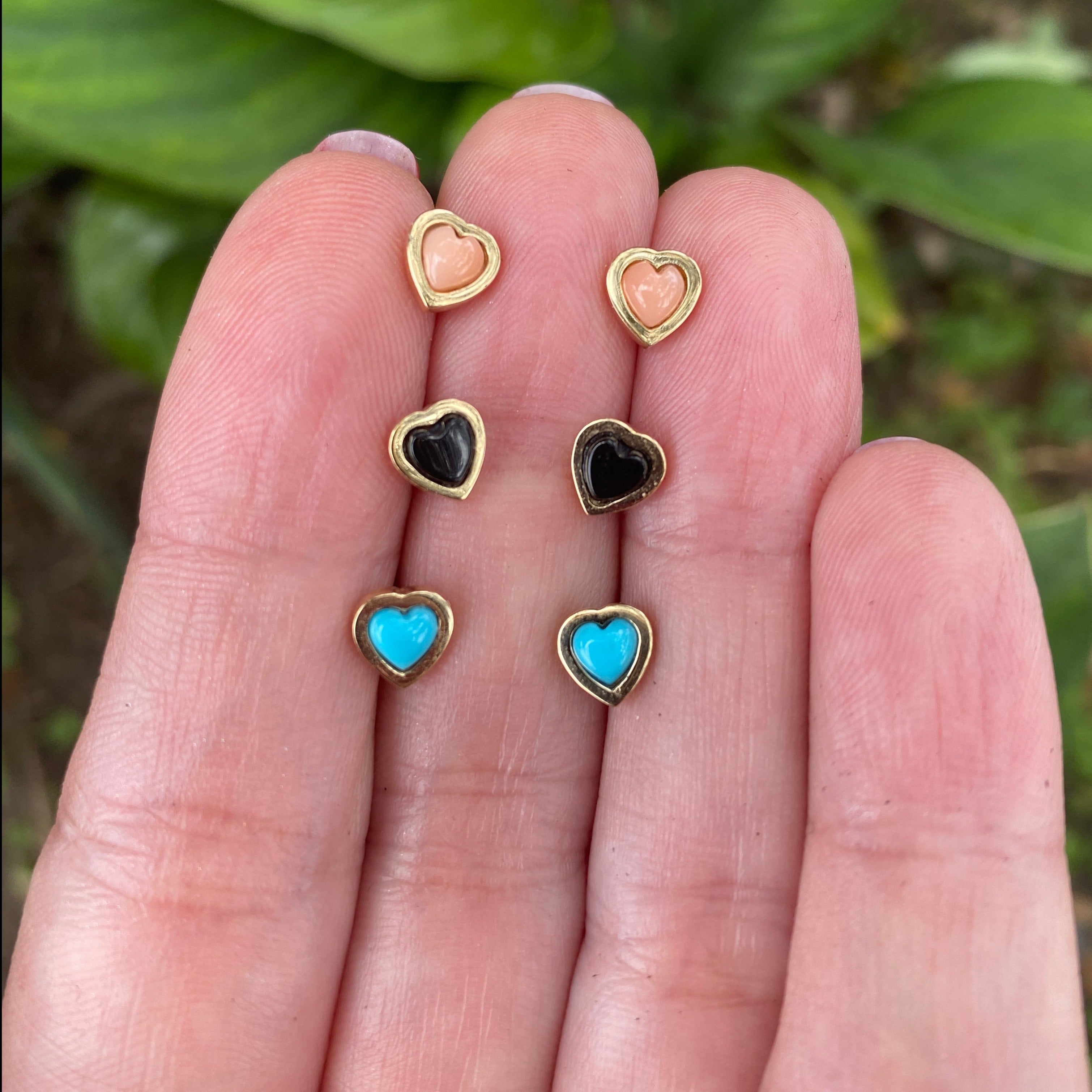 Arete corazón con bisel