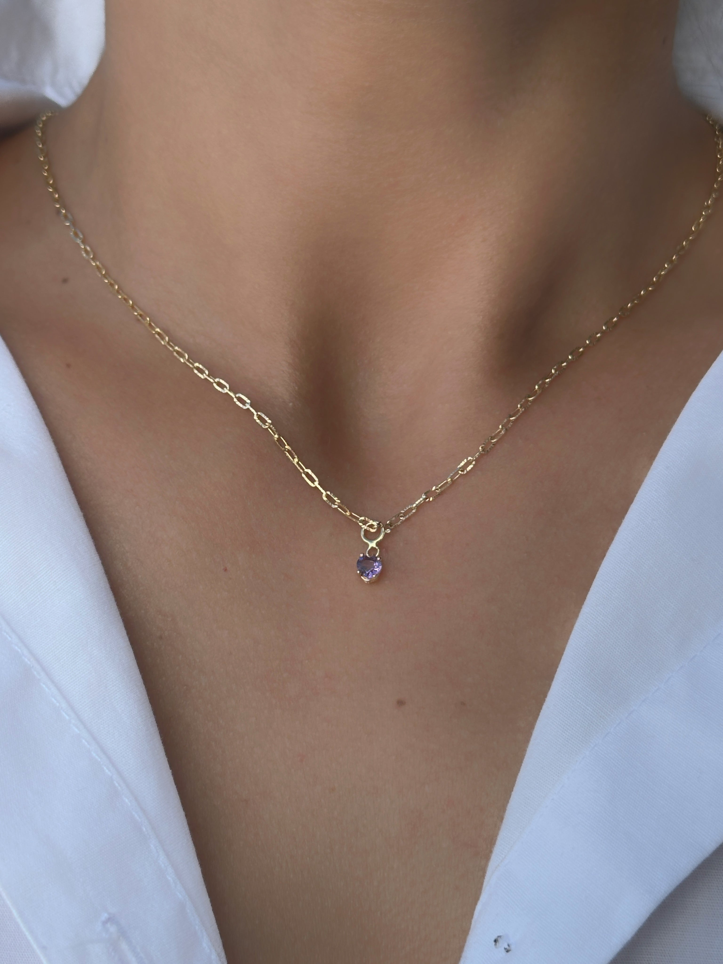 Dije en broche corazón 4 mm