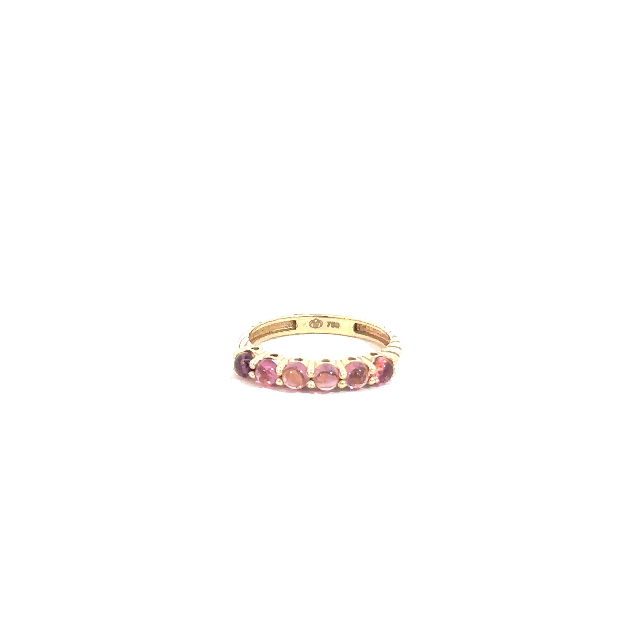 Anillo churumbela cabujón Turmalina 3mm