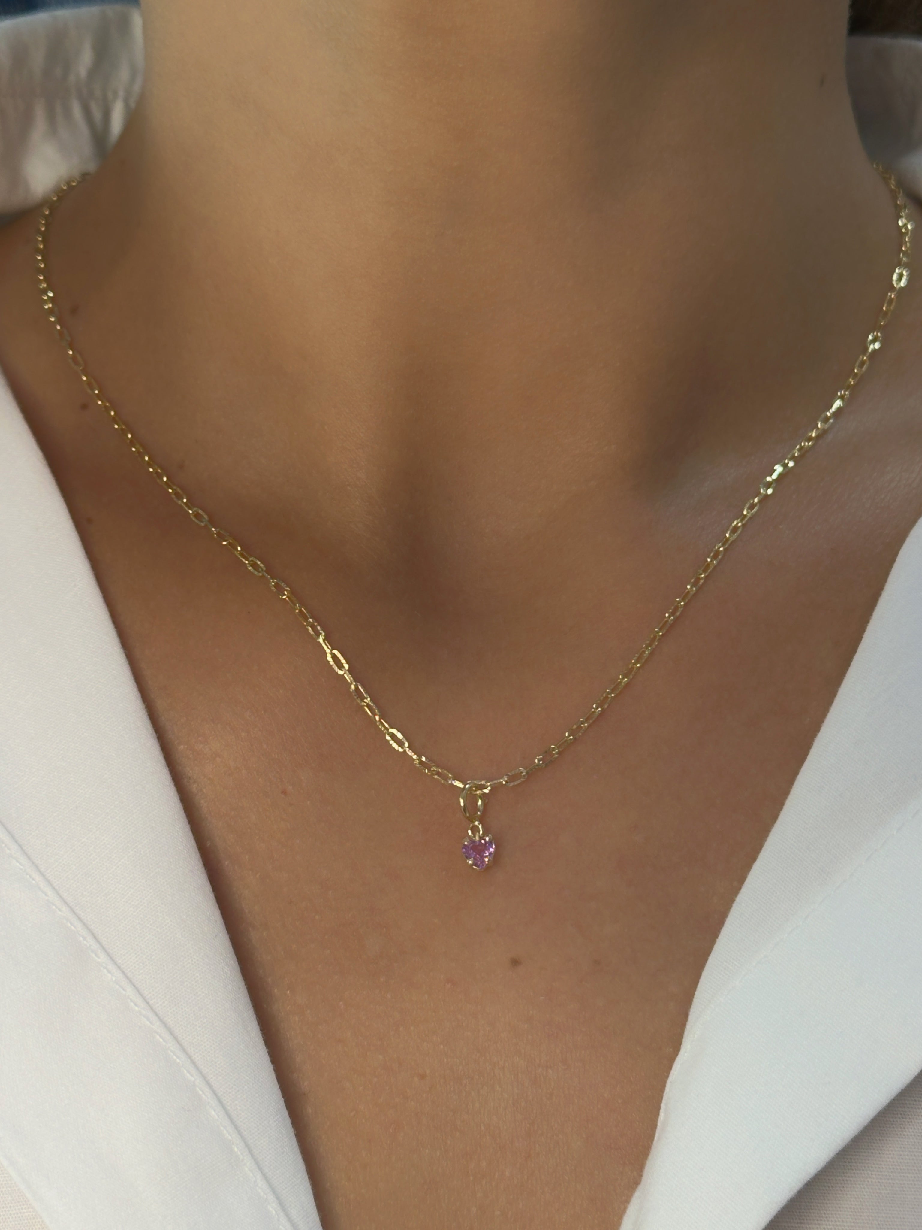 Dije en broche corazón 4 mm