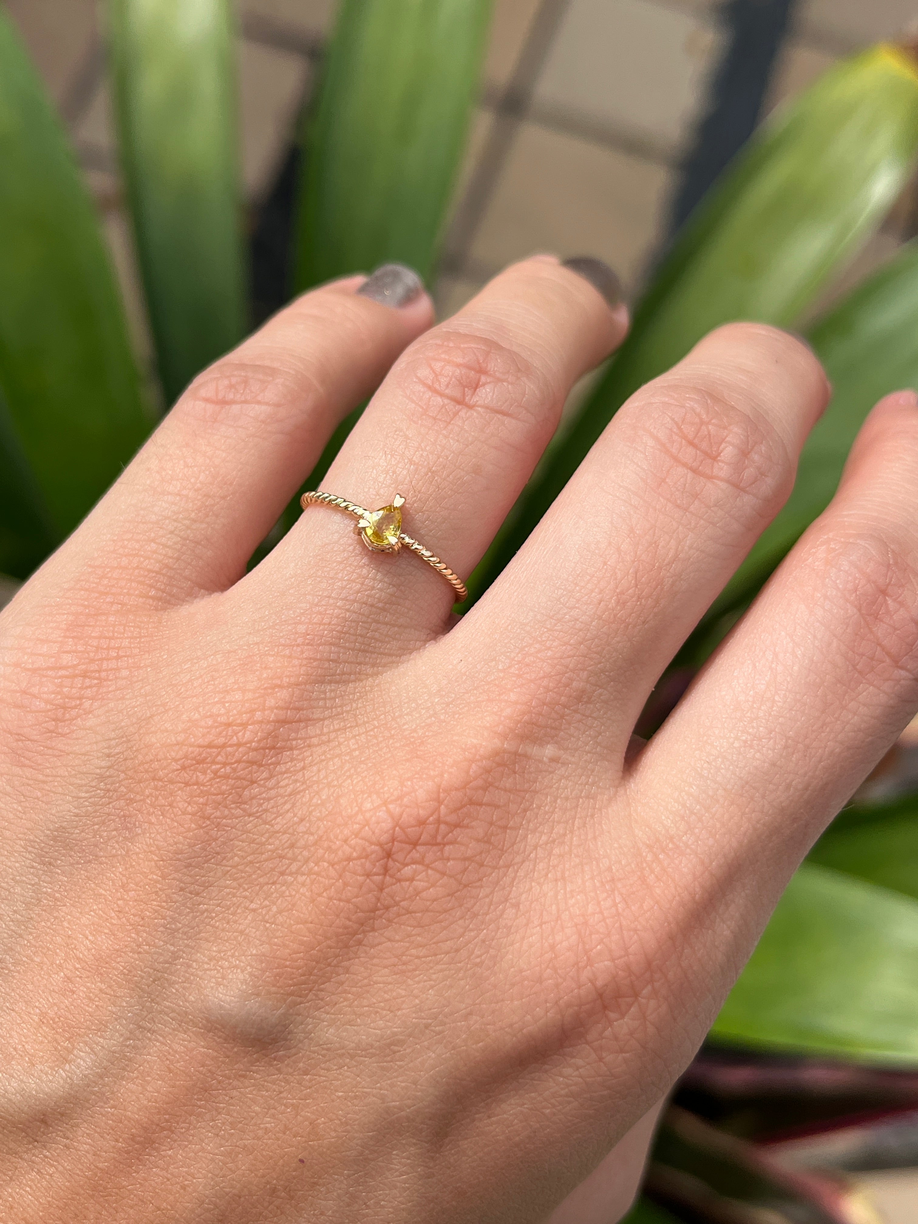 Anillo espiral love mini zafiros de colores