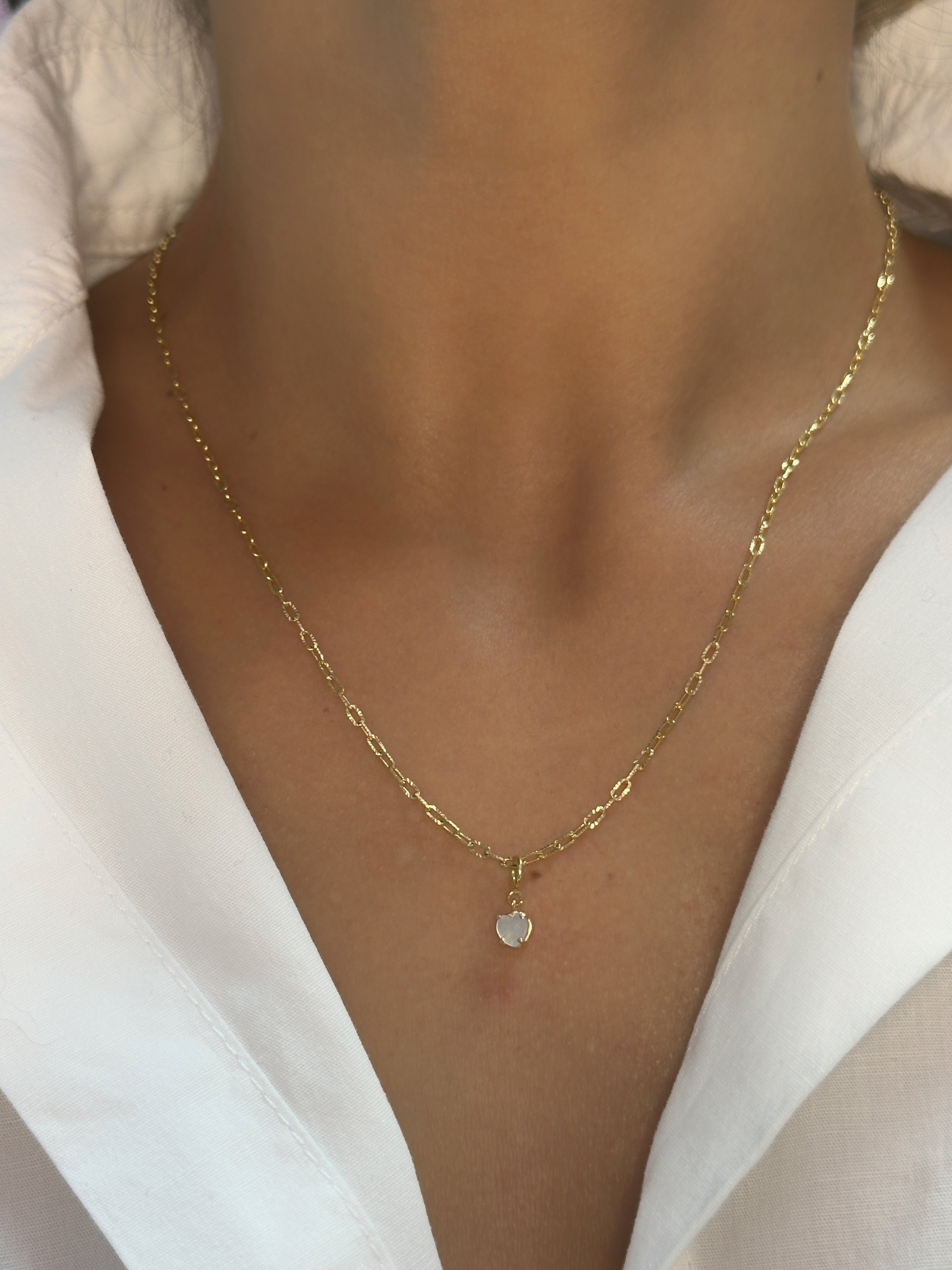 Dije en broche corazón 4 mm