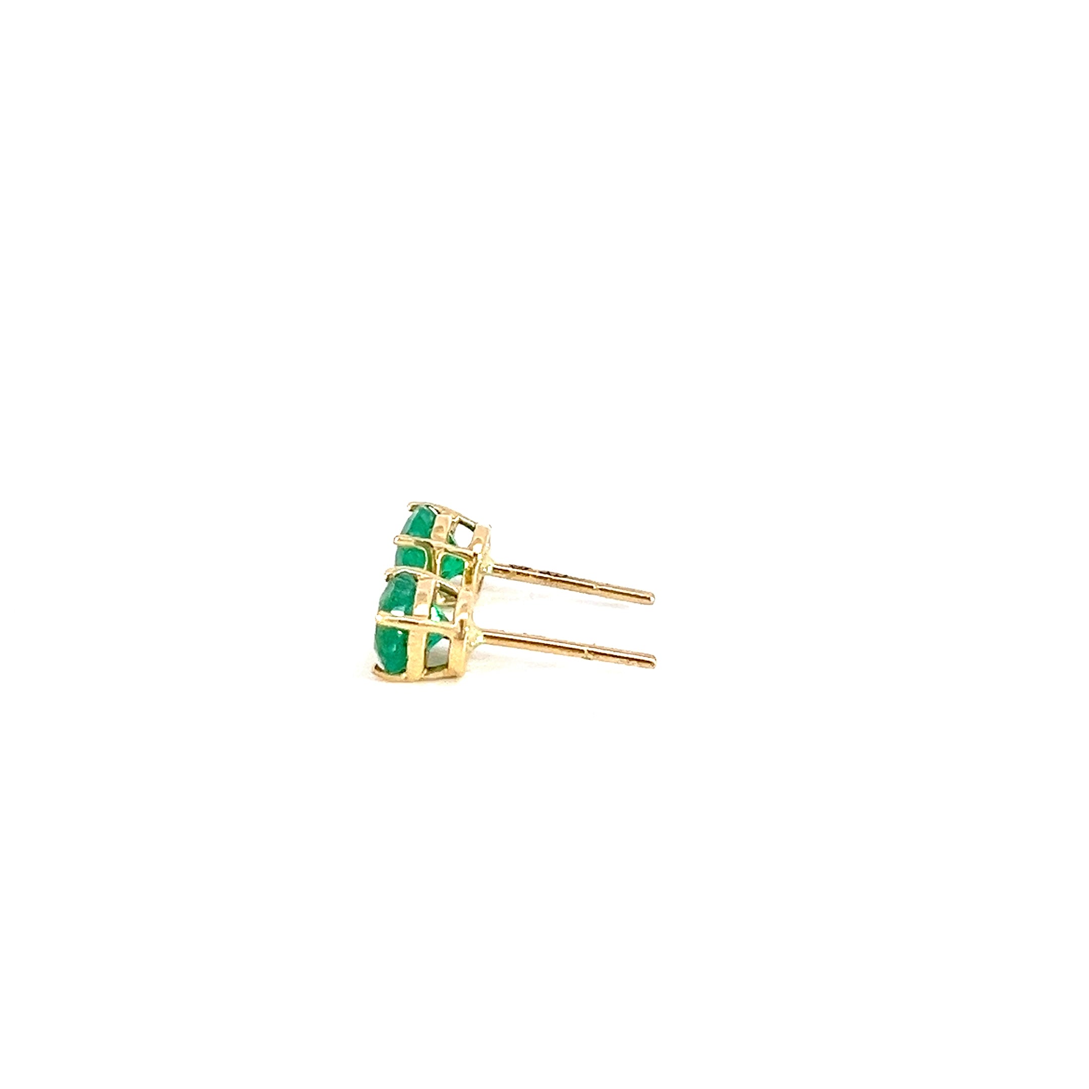 Aretes Esmeralda redonda 5mm