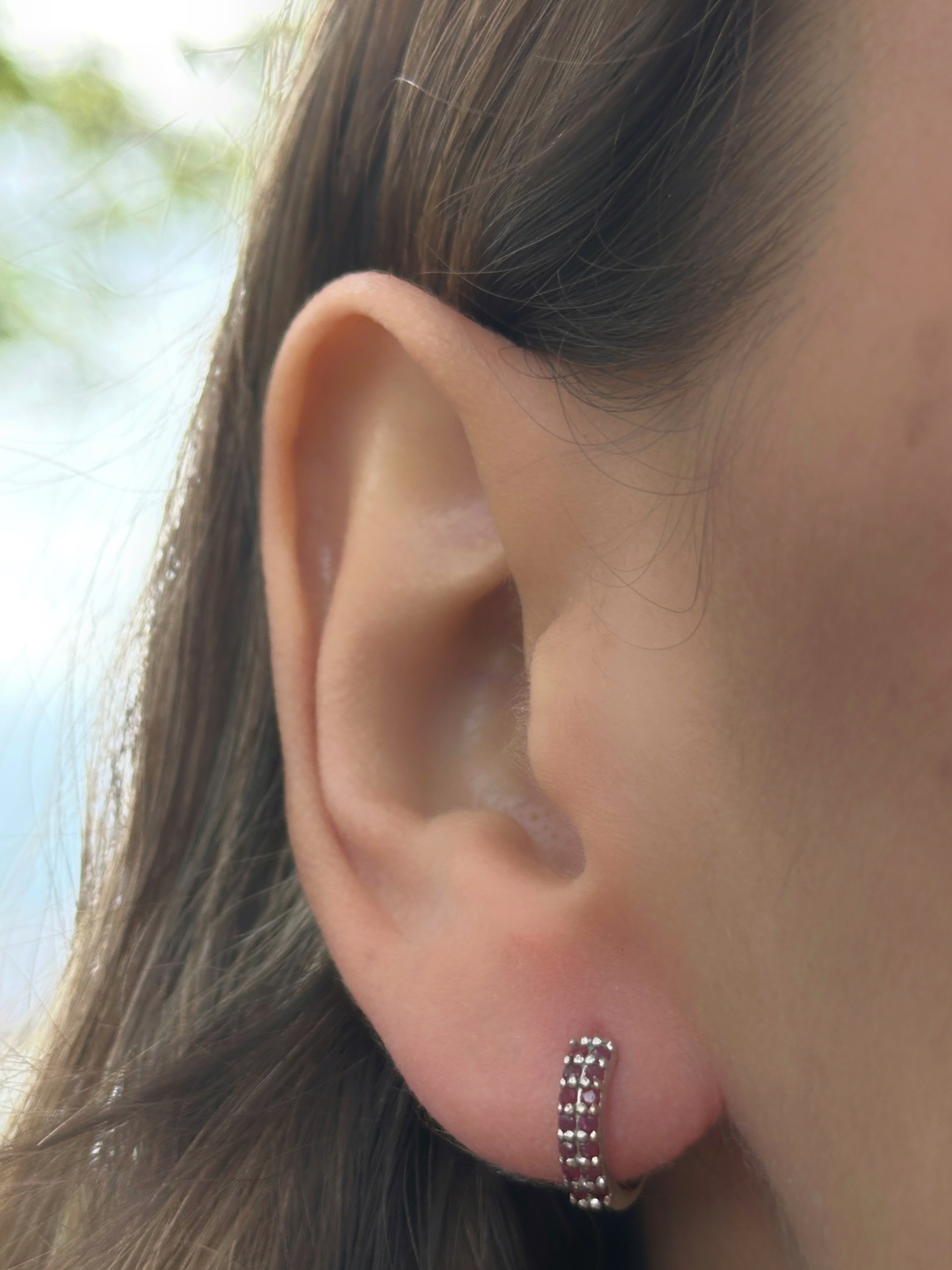 Arete minihoop Amelia oro blanco