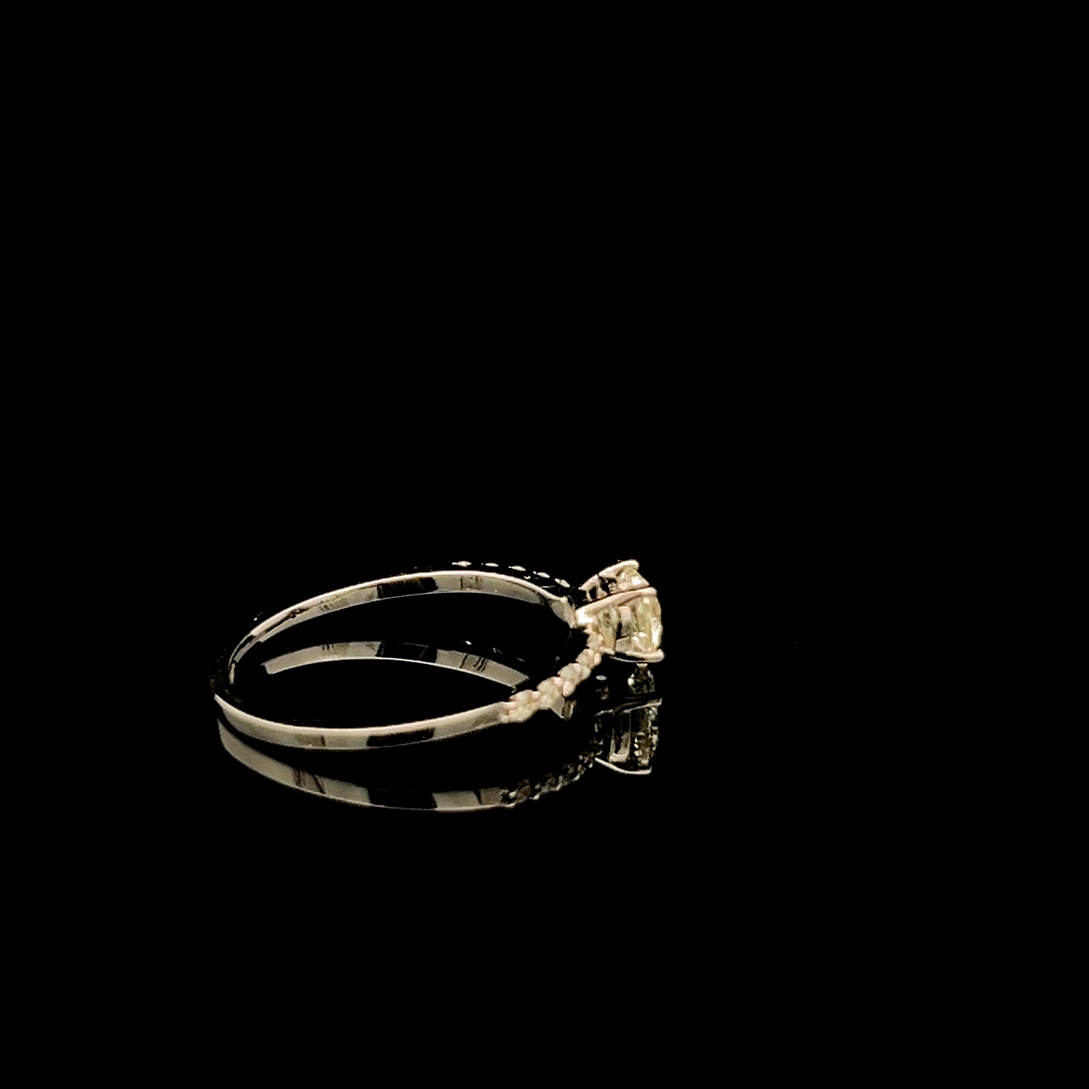 Anillo Diamante Corazón 0,47 cts- Oro Blanco
