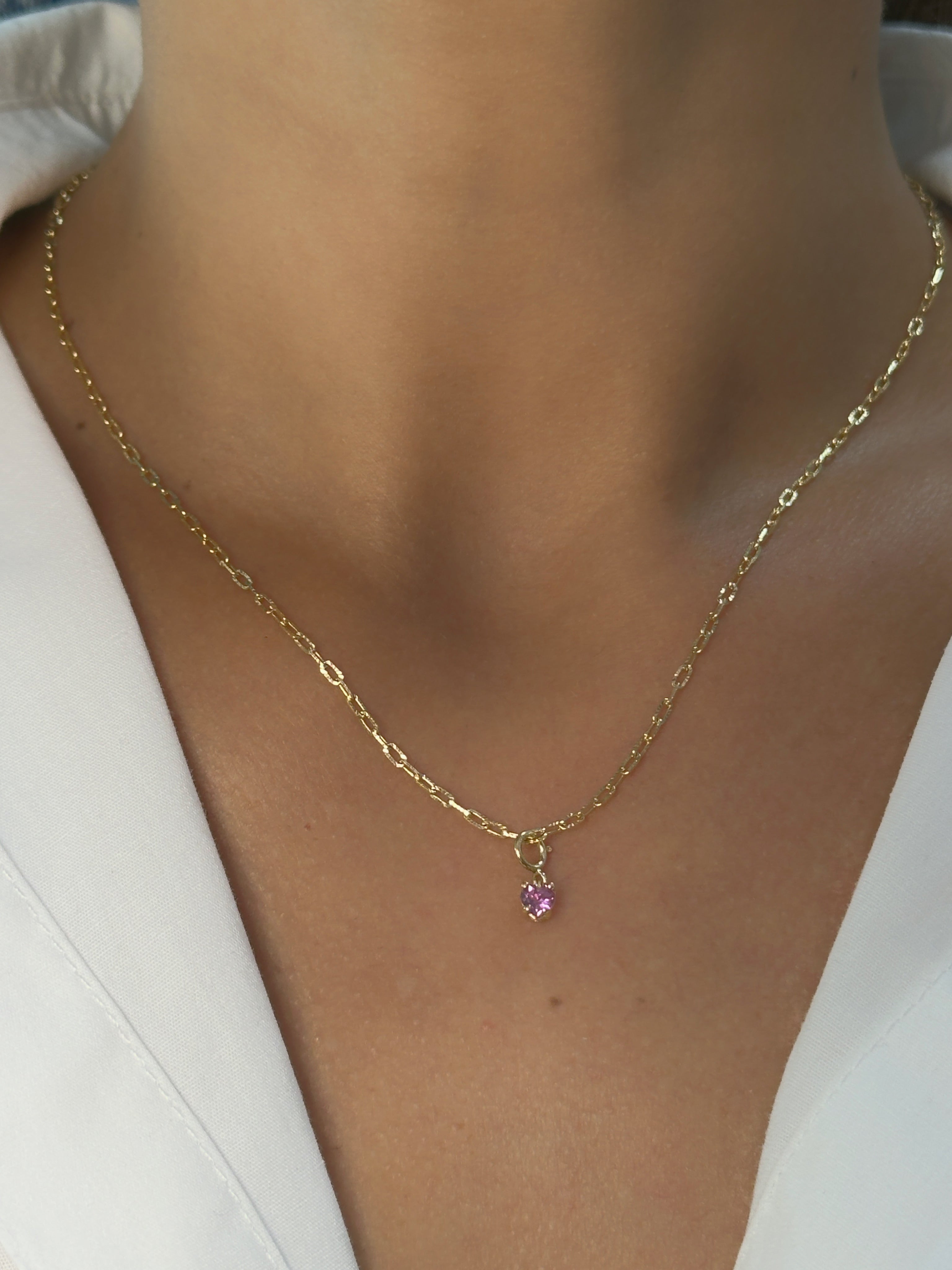 Dije en broche corazón 4 mm