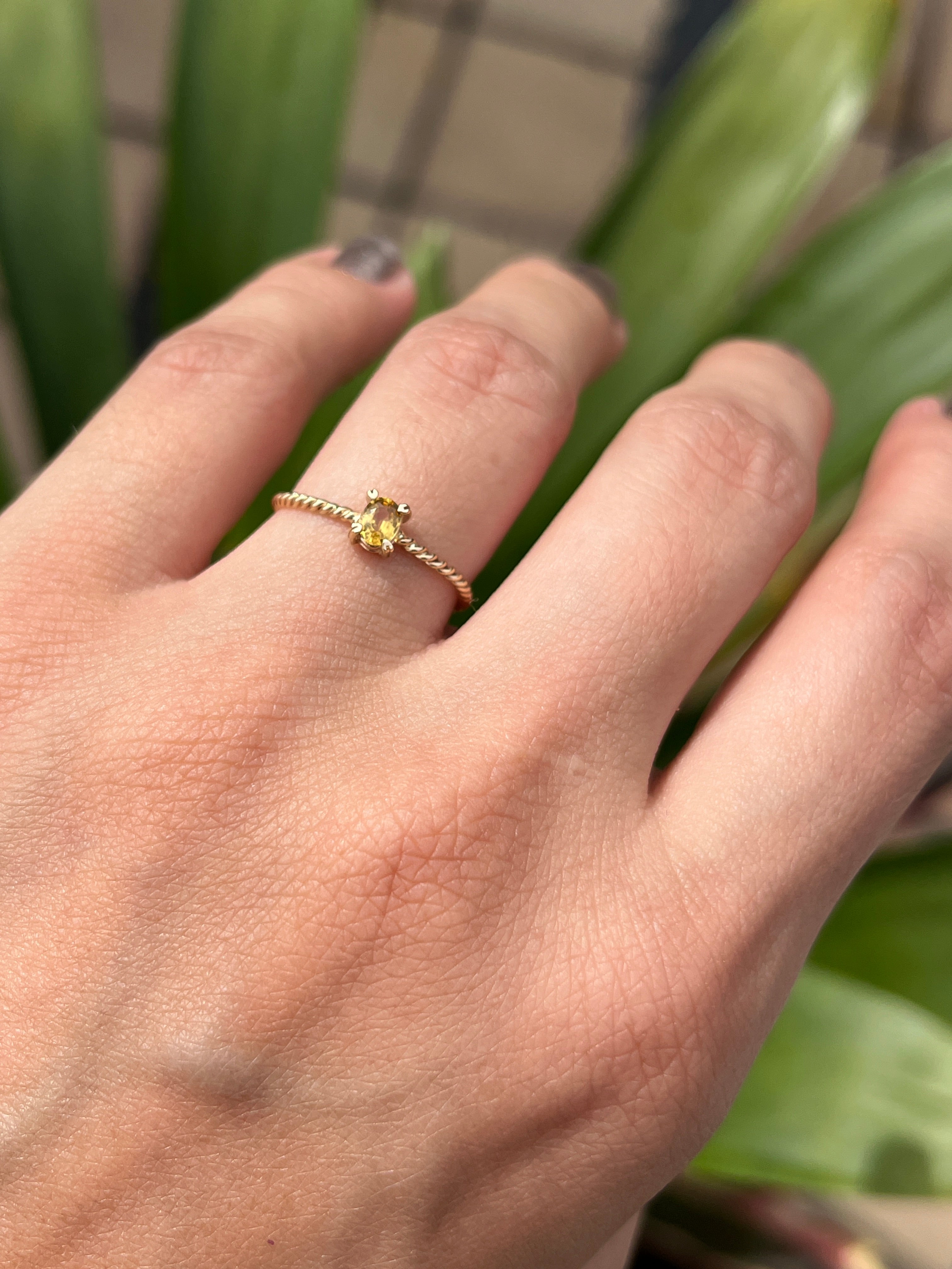 Anillo espiral love mini zafiros de colores
