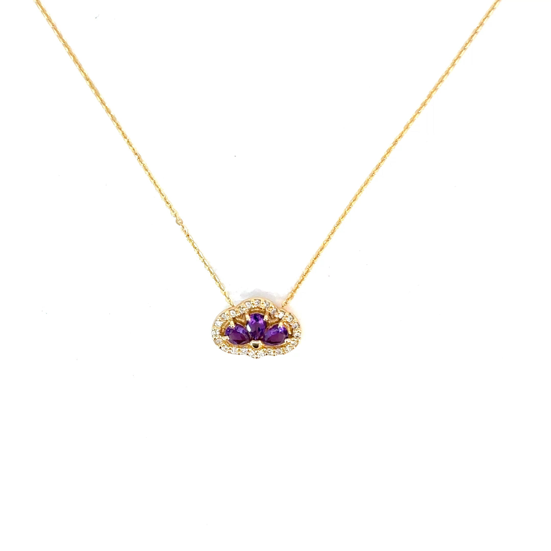 Collar loto con diamantes