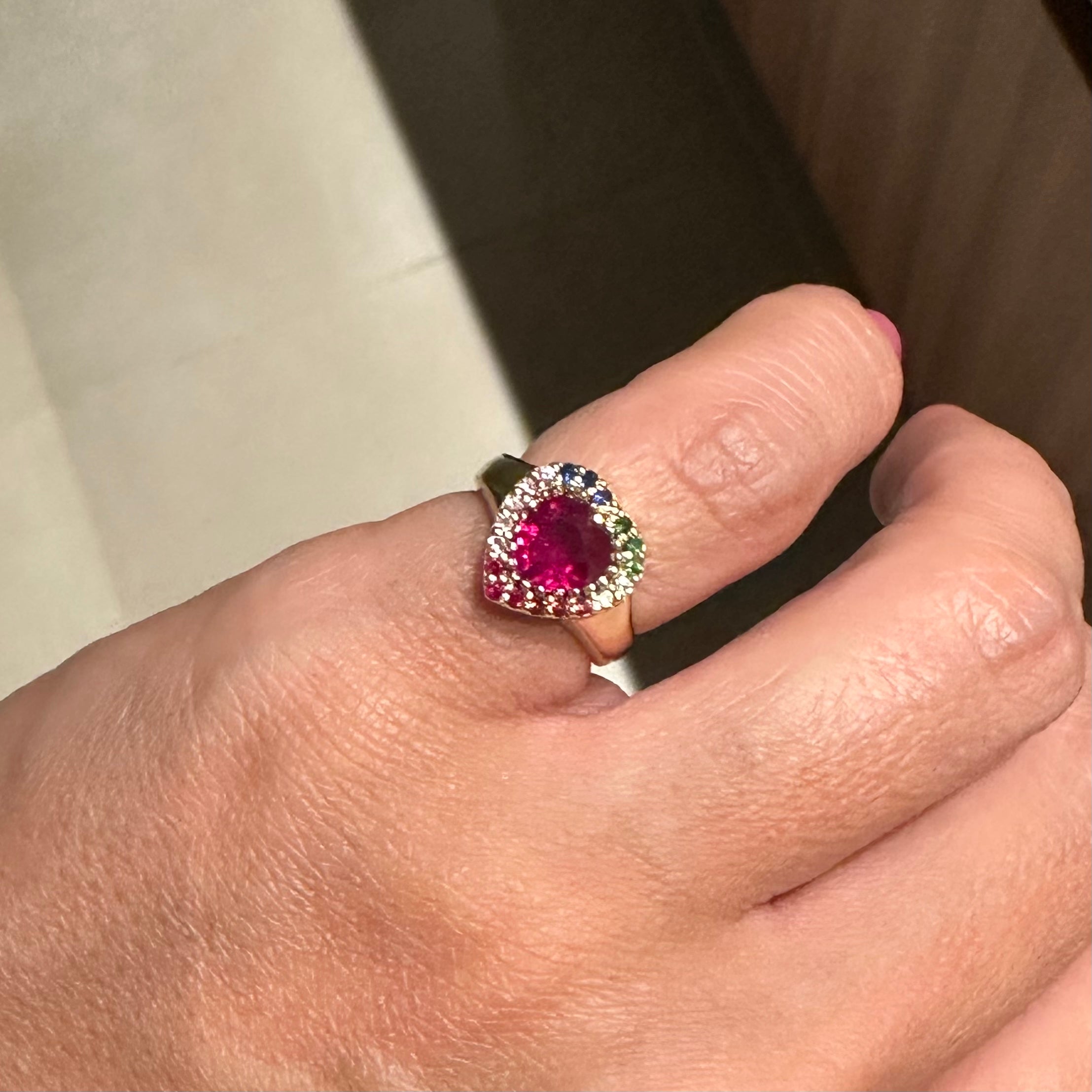 Anillo Signature Baby Rubi rainbow