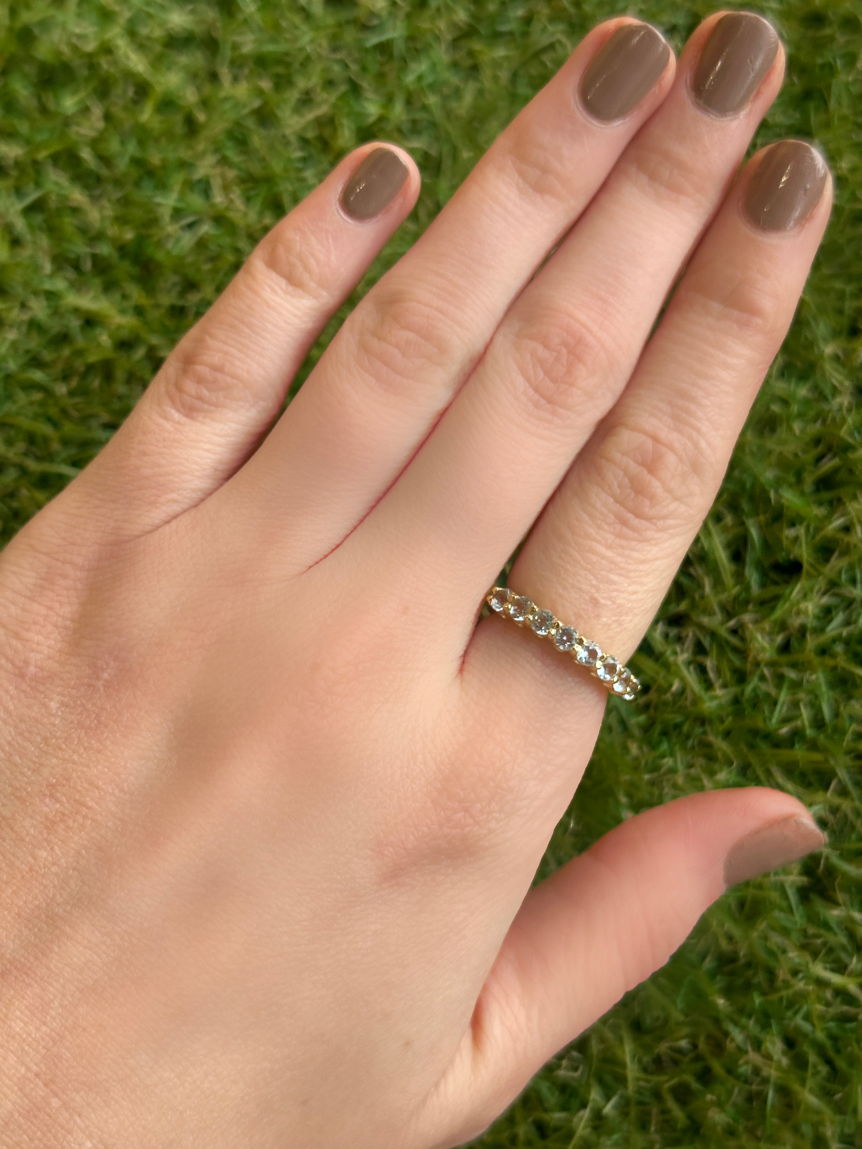 Anillo churumbela Topacio Swiss Blue 3mm