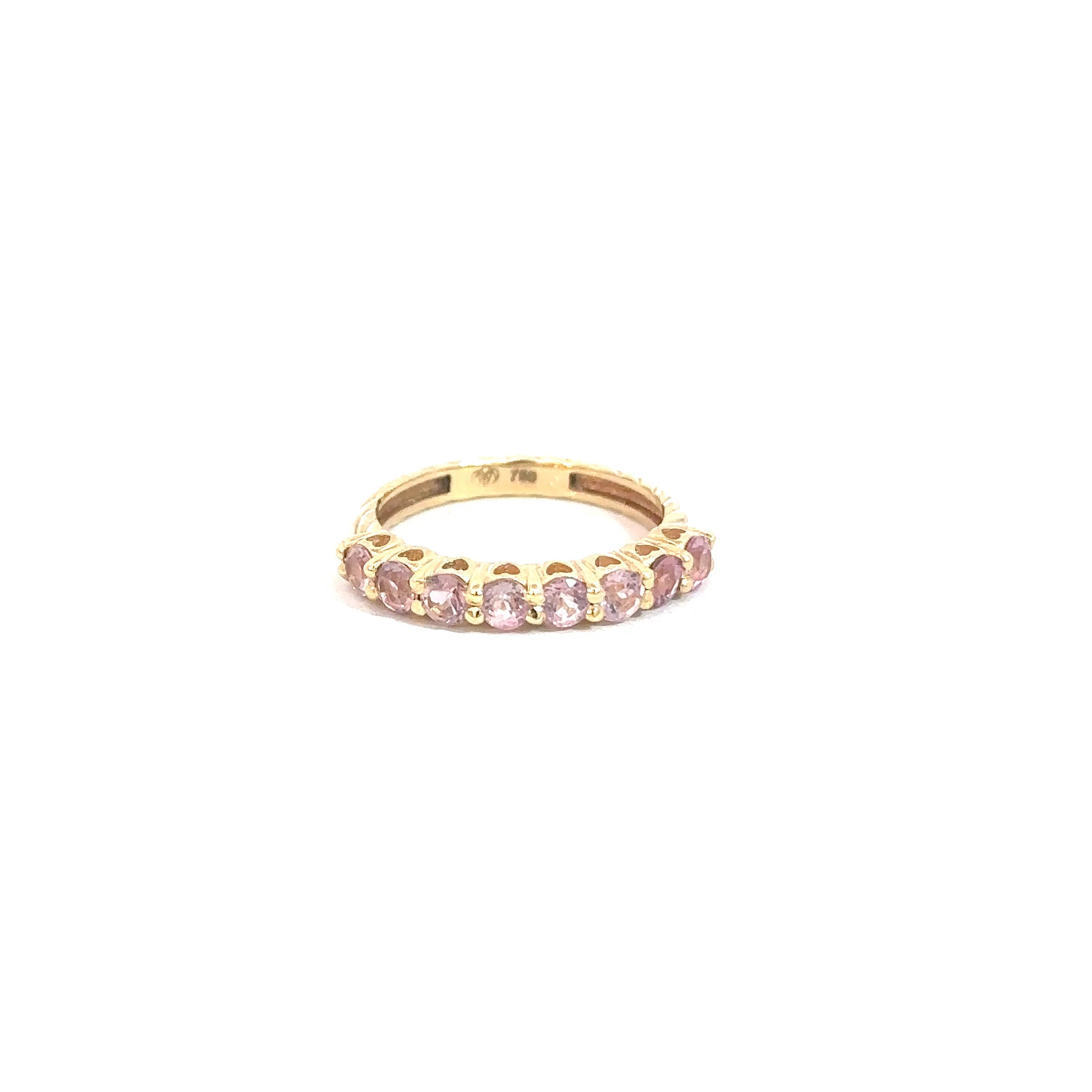 Anillo churumbela Turmalina Rosada 3mm