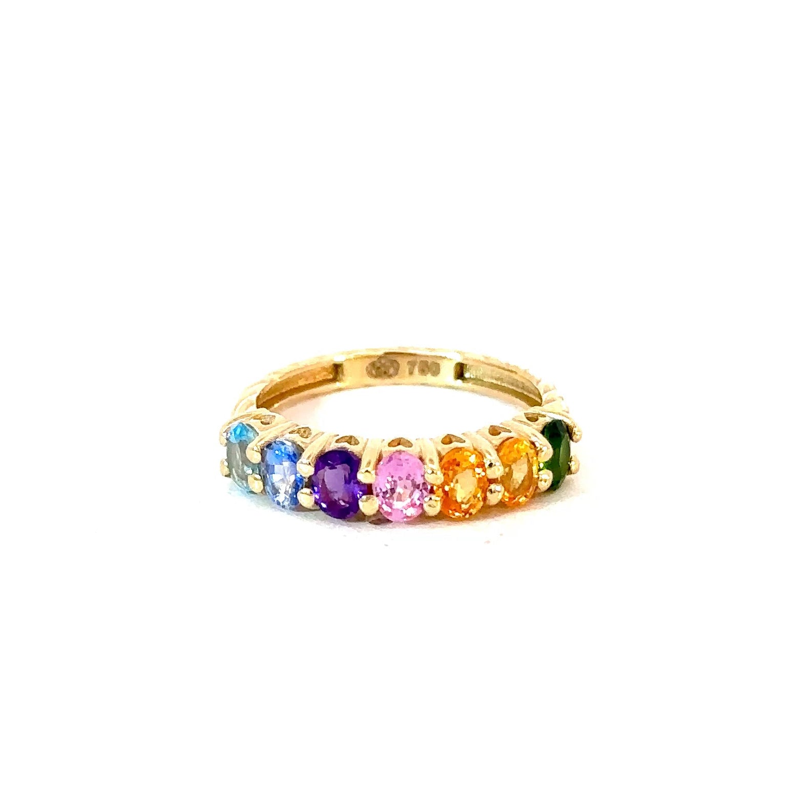 Anillo churumbela oval colores Fiesta arcoíris 4 mm