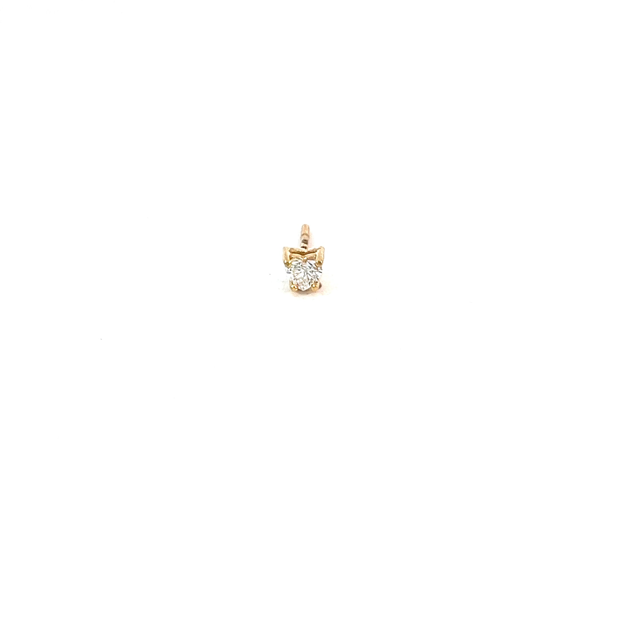 Arete Corazón Diamante 3 mm