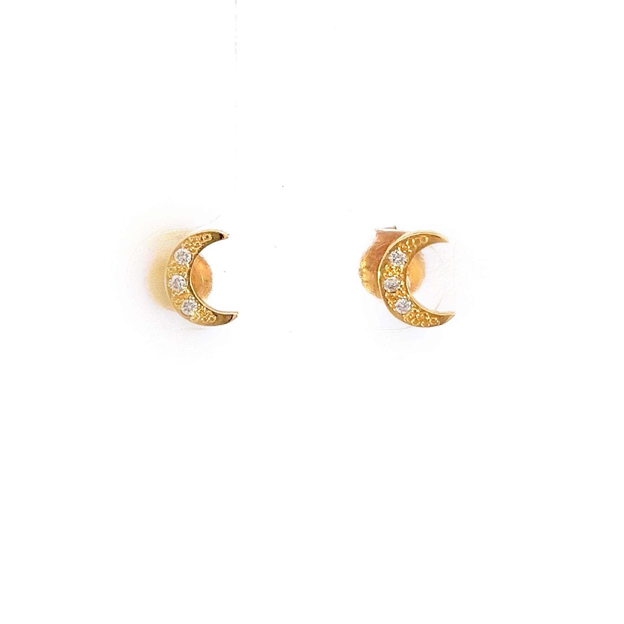 Arete Luna grande con diamantes