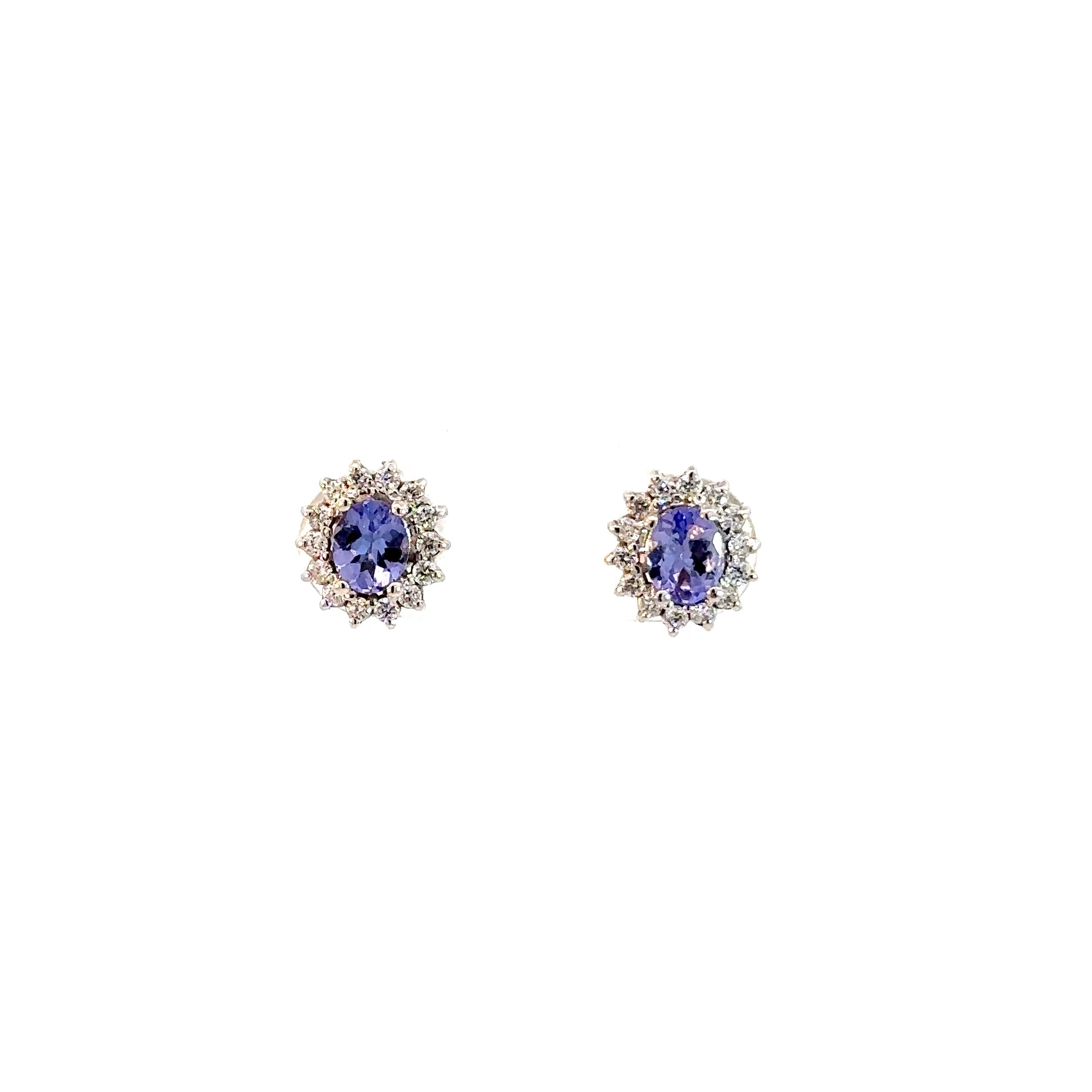 Aretes Antoniette tanzanita 8mm