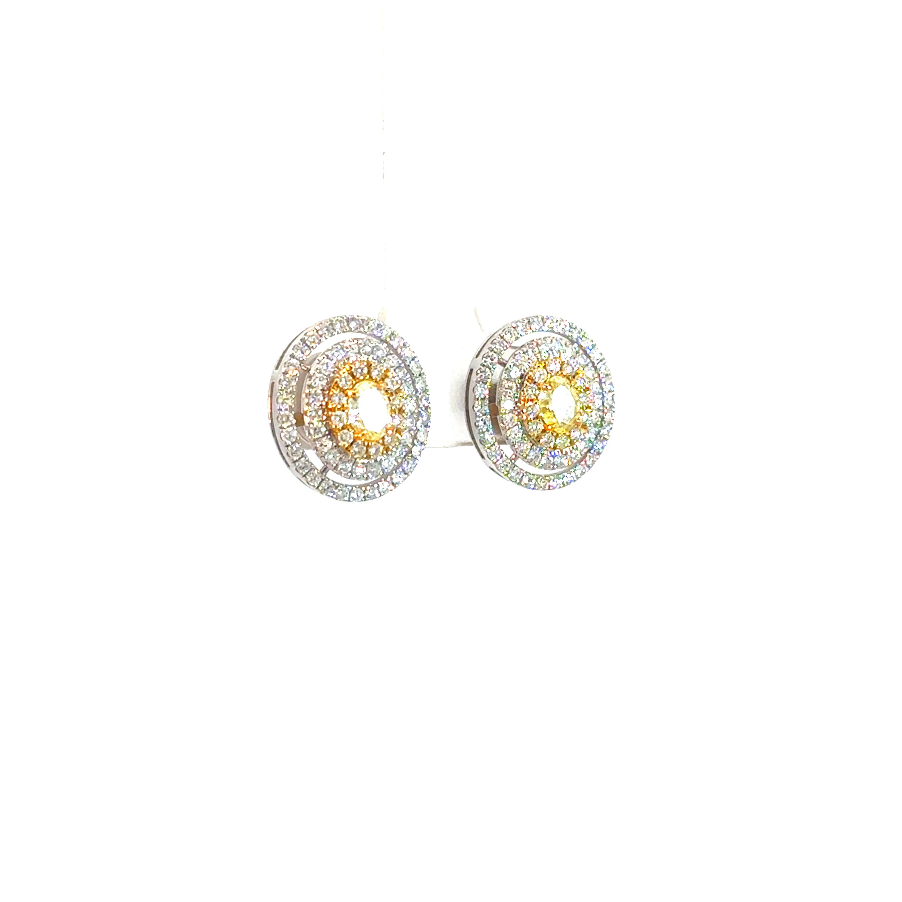 Aretes Mónaco oval diamante amarillo